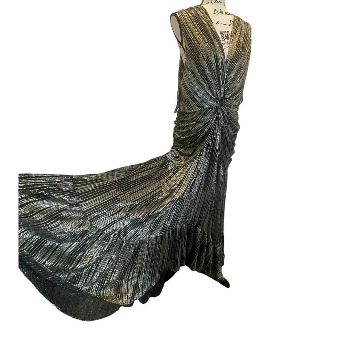 MISA Los Angeles MISA LOS ANGELES MAX DRESS METALLIC AVA TWIST RUCHED SZ XL Size XL / US 12-14 / IT 48-50 - 11 Thumbnail