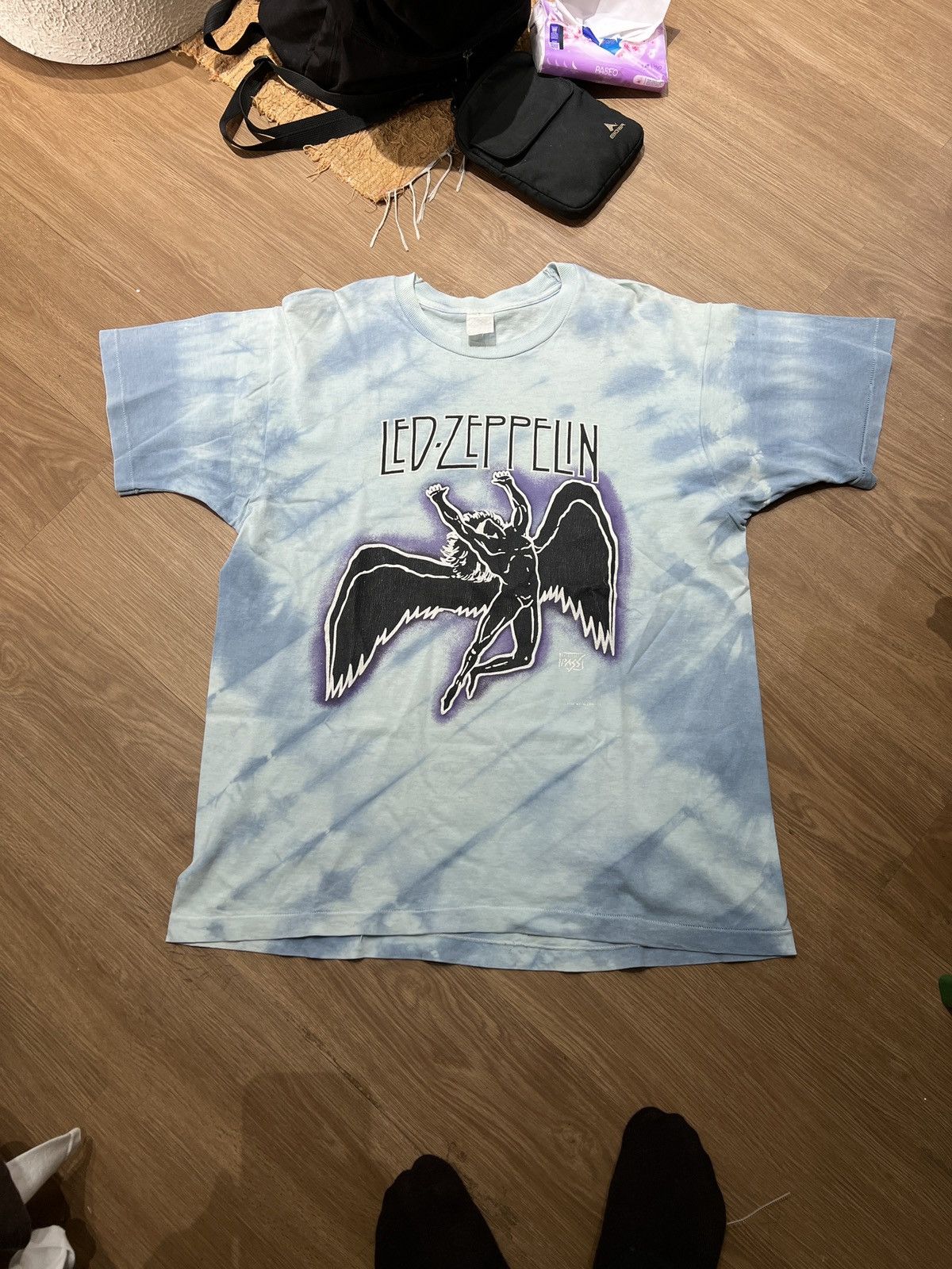 Band Tees Vintage 90’s Led Zeppelin Tiedye Backstage Pass Tshirt Size US XL / EU 56 / 4 - 5 Thumbnail