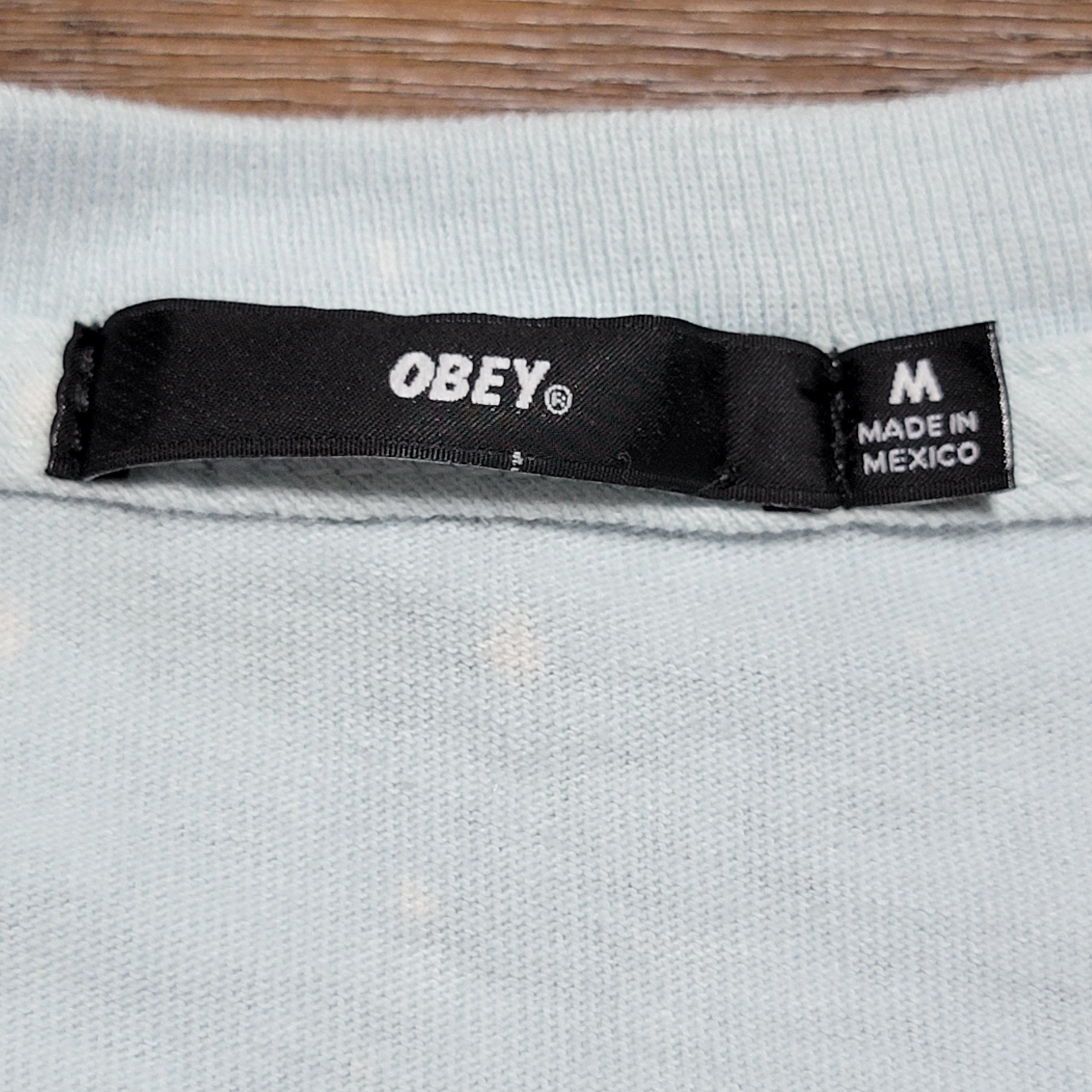 Obey Obey LS Lt Blue & White Tie-Dye Unisex Tee - Size Medium Size M / US 6-8 / IT 42-44 - 5 Thumbnail