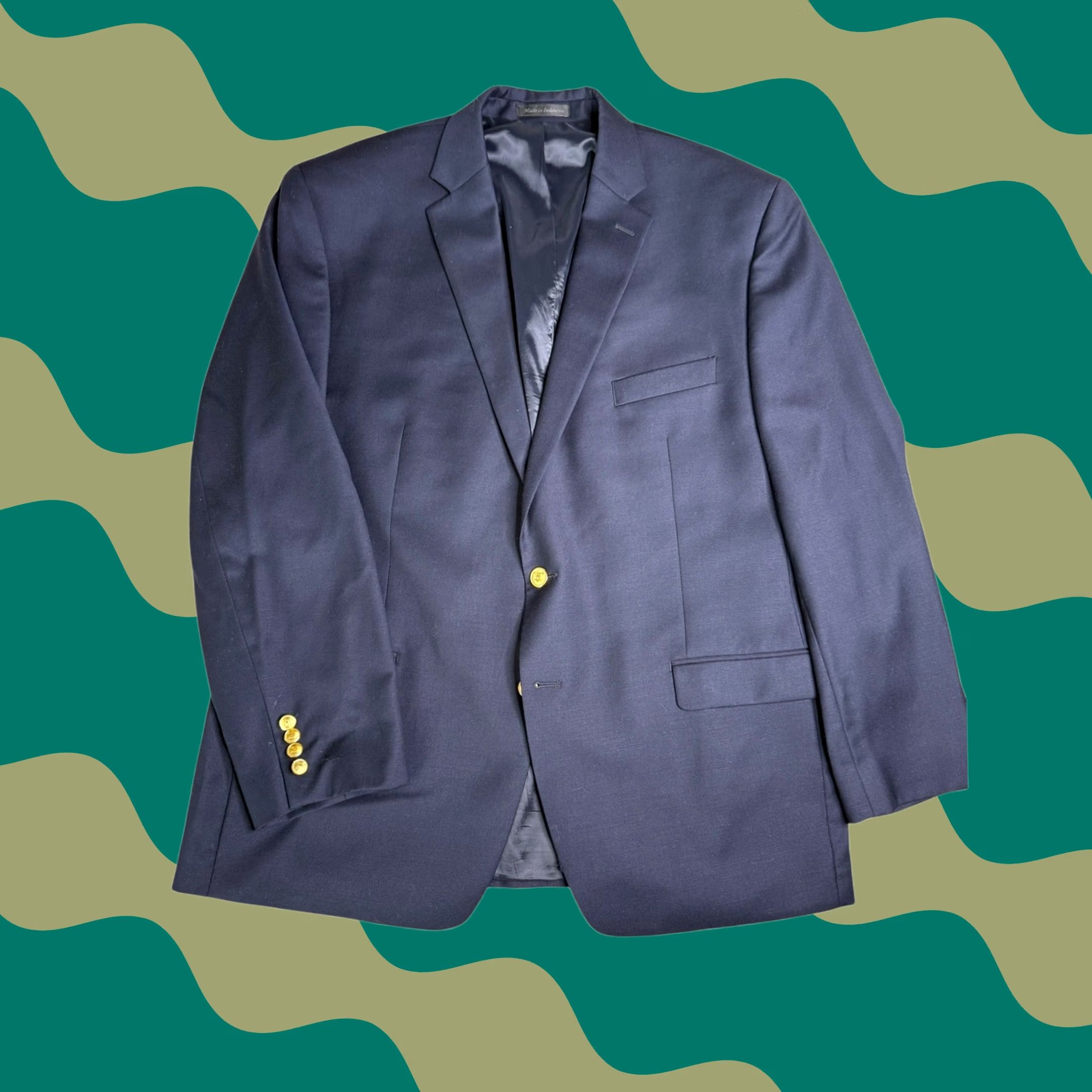 Ralph Lauren Lauren Ralph Lauren Blazer Wool Navy Gold Buttons Mens 46R Blazer Classic Fit Blazer Navy Gold Buttons Mens 46R Size 46R - 1 Thumbnail