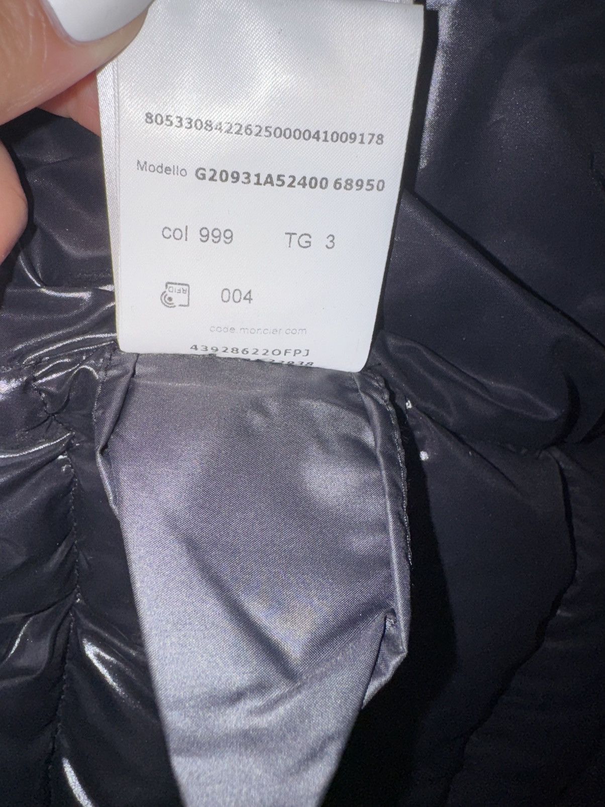Moncler Moncler Bady Black Hooded Down Jacket Size L / US 10 / IT 46 - 11 Thumbnail