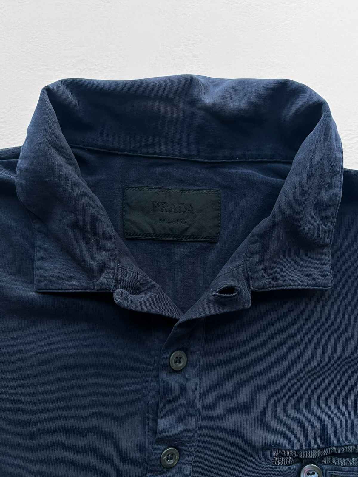 Designer × Prada PRADA BLACK LABEL POLO TEE RED TAB T SHIRT MADE IN ITALY Size US L / EU 52-54 / 3 - 4 Thumbnail