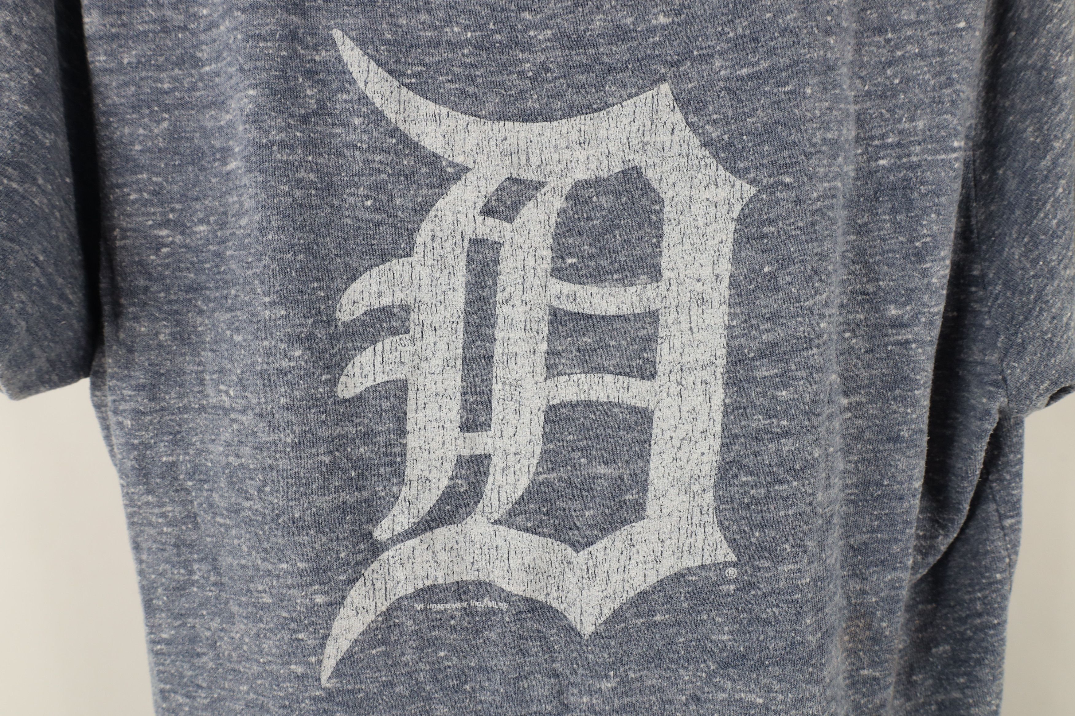 Vintage Y2K D Detroit Tigers Baseball Jersey Knit T-Shirt Blue Size US L / EU 52-54 / 3 - 4 Thumbnail