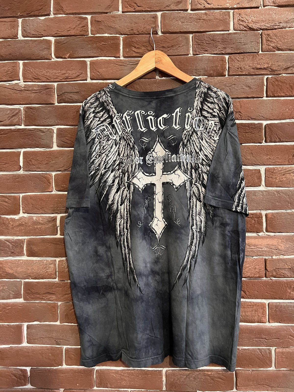 Affliction Rare Affliction Eagle Skull Fedor Emelianenko USA OVP Tee Size US XXL / EU 58 / 5 - 2 Thumbnail