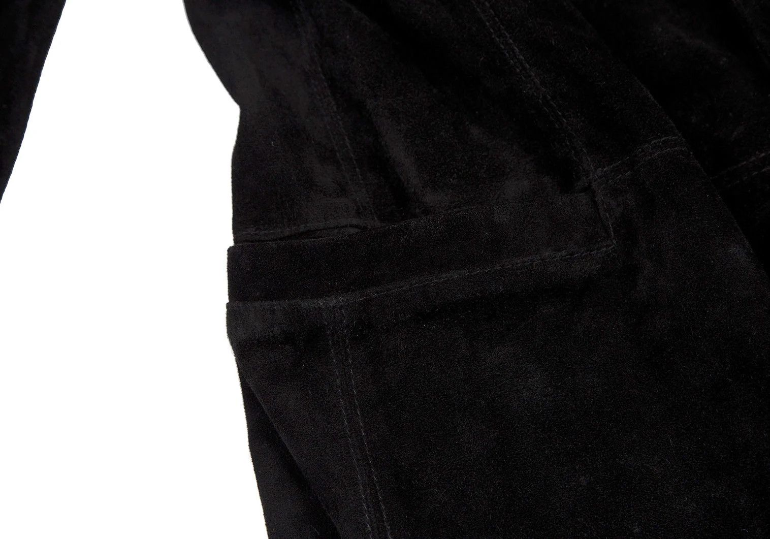 Jean Paul Gaultier Suede Snap Button Jacket in Black, Size 48 Size US M / EU 48-50 / 2 - 10 Thumbnail