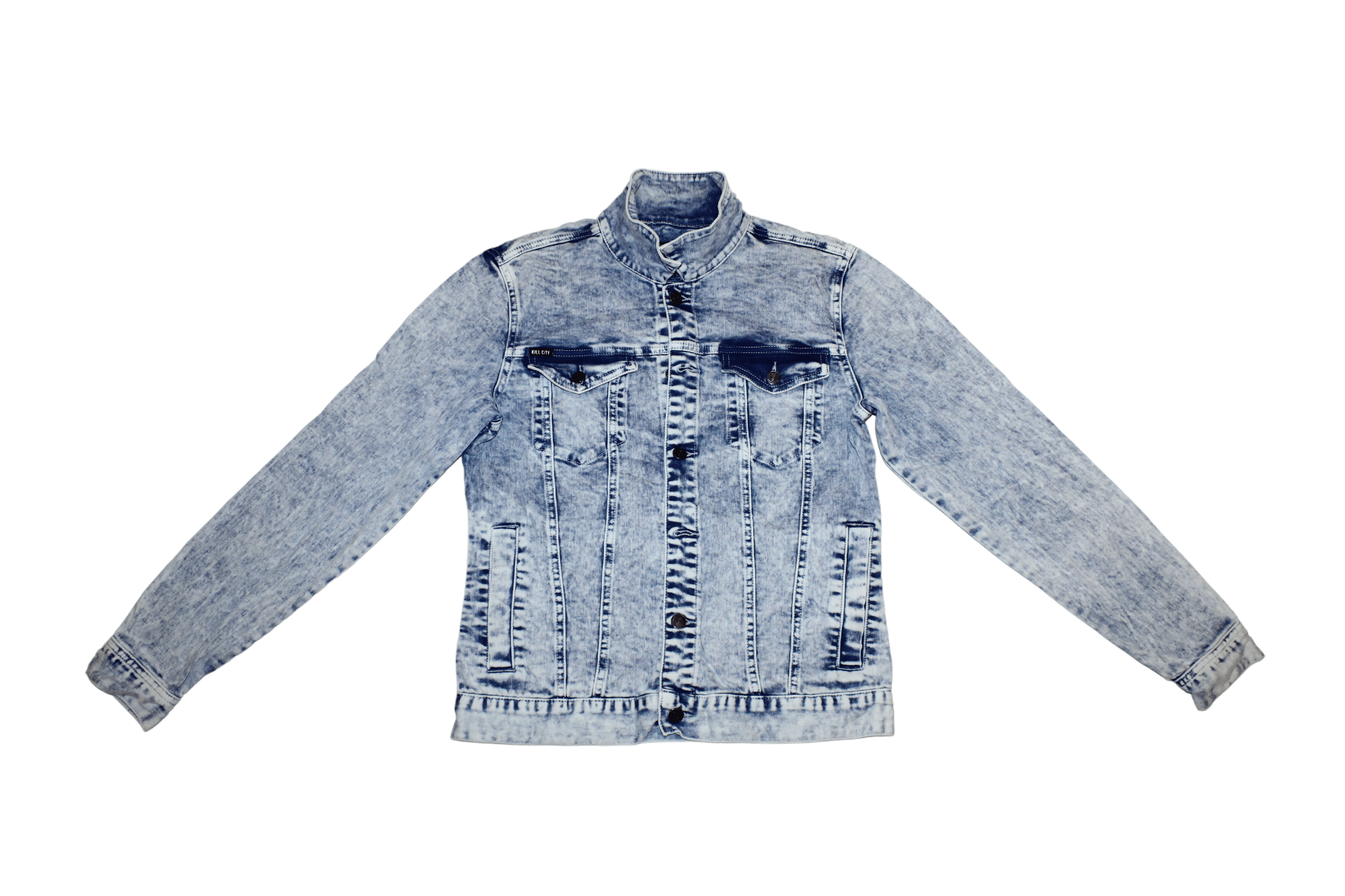 Kill City Kill City Los Angeles Acid Wash Denim Trucker Jacket Size US S / EU 44-46 / 1 - 5 Thumbnail