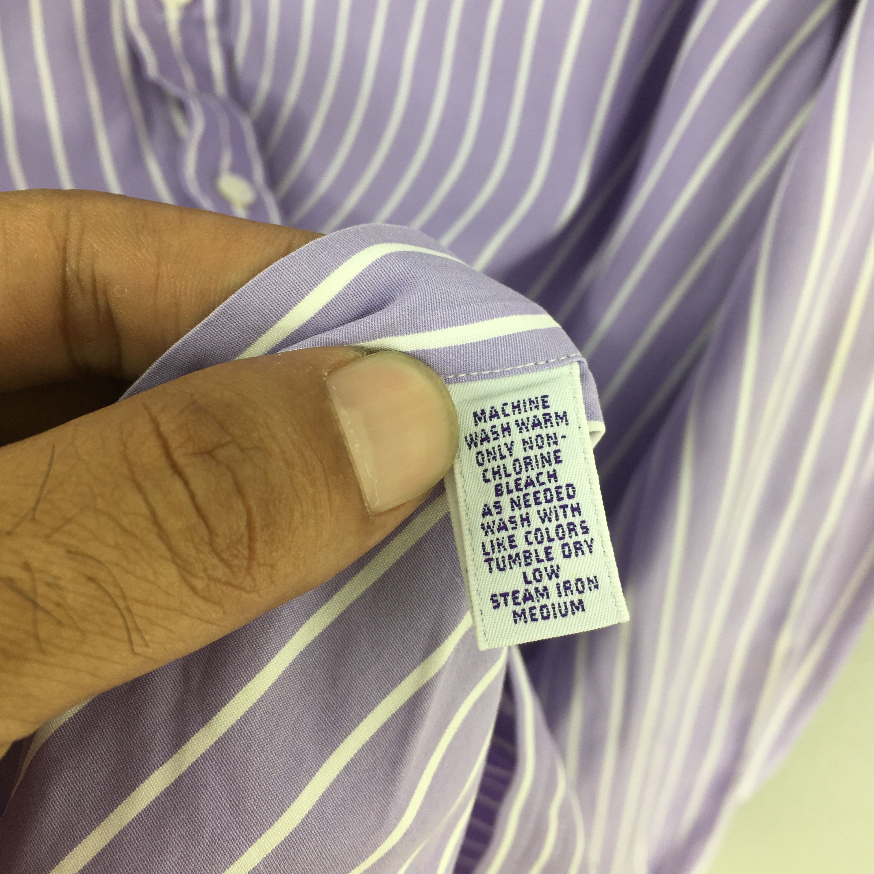 Polo Ralph Lauren Polo Ralph Lauren Purple Label Vertical Striped Shirt Size US XL / EU 56 / 4 - 6 Thumbnail