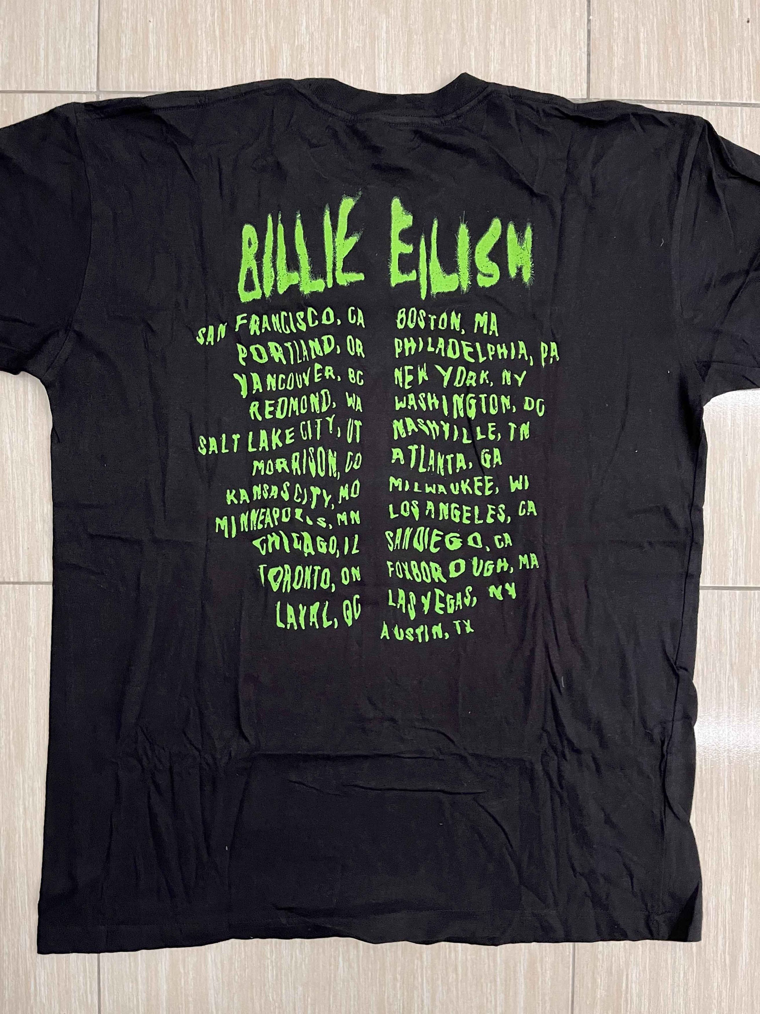 Billie Eilish Billie Eilish Neon Green US Tour T-shirt Size US L / EU 52-54 / 3 - 2 Thumbnail