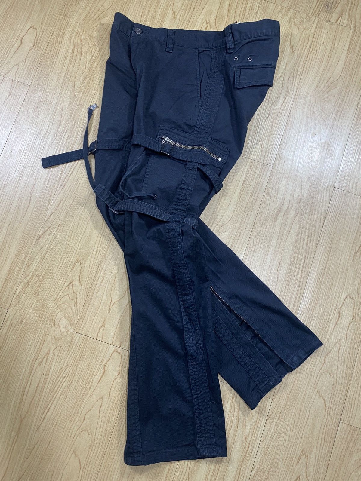 Issey Miyake Crazy Double Edge Bondage Flared Jeans Size US 32 / EU 48 - 8 Thumbnail