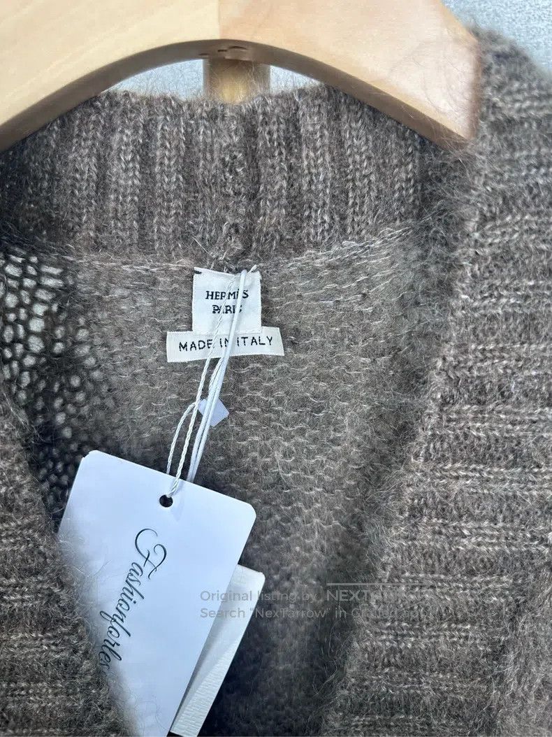 Hermes Hermes Short-sleeved long wool cardigan Size XS / US 0-2 / IT 36-38 - 3 Thumbnail