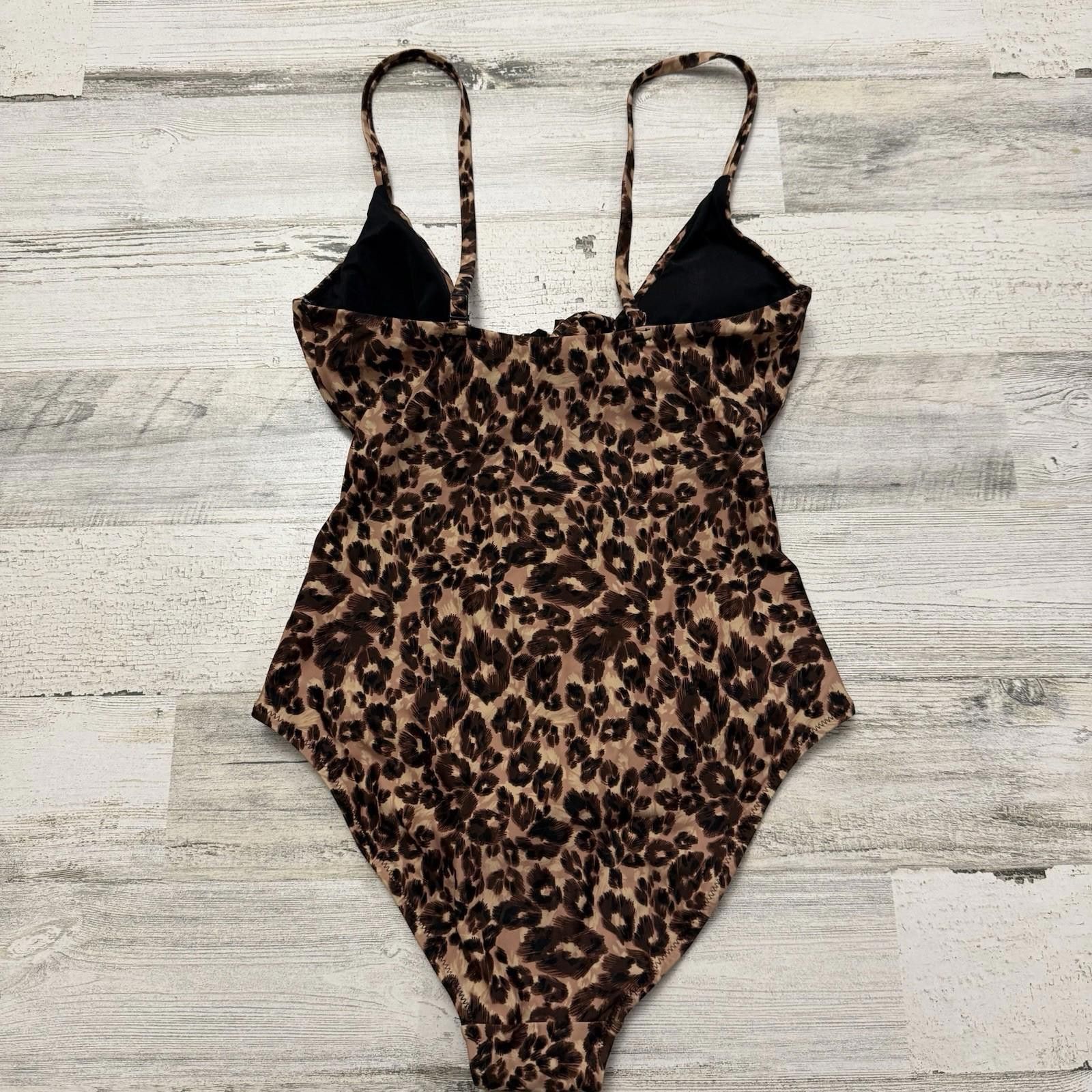 Designer Aerie leopard one piece swimsuit small Size ONE SIZE - 2 Thumbnail