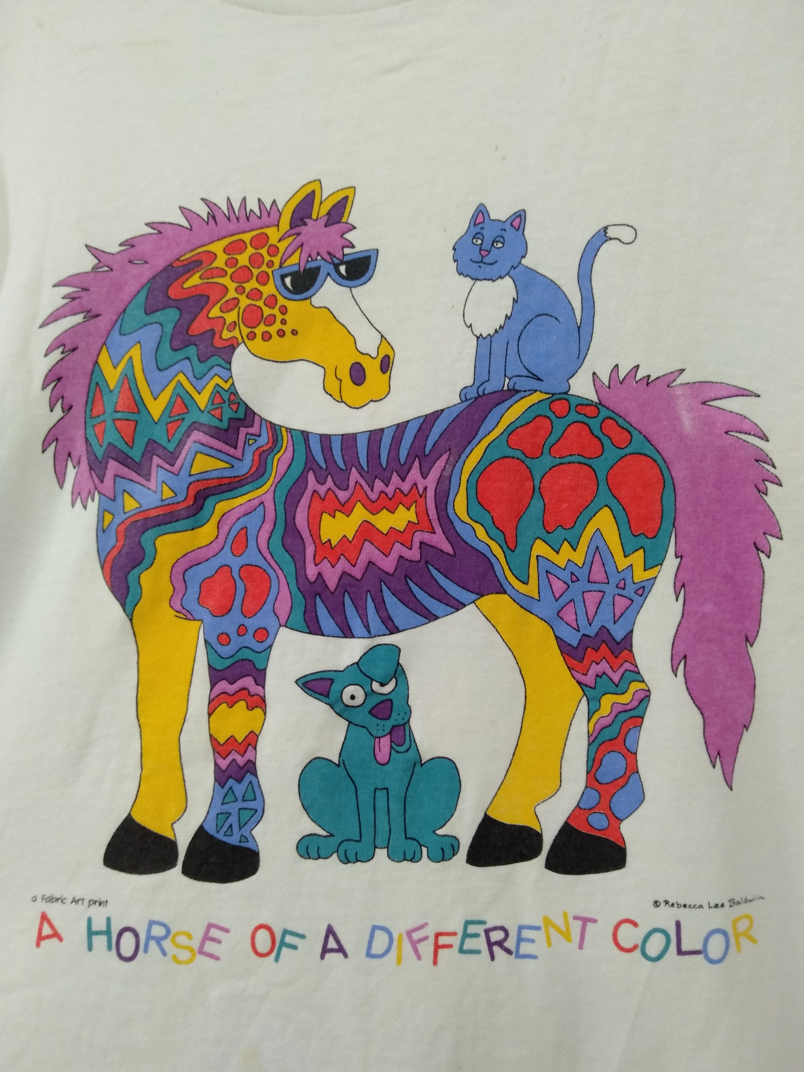 Vintage Vintage 90s Art Rebecca Lee Baldwin painting artist t shirt Size US L / EU 52-54 / 3 - 4 Thumbnail