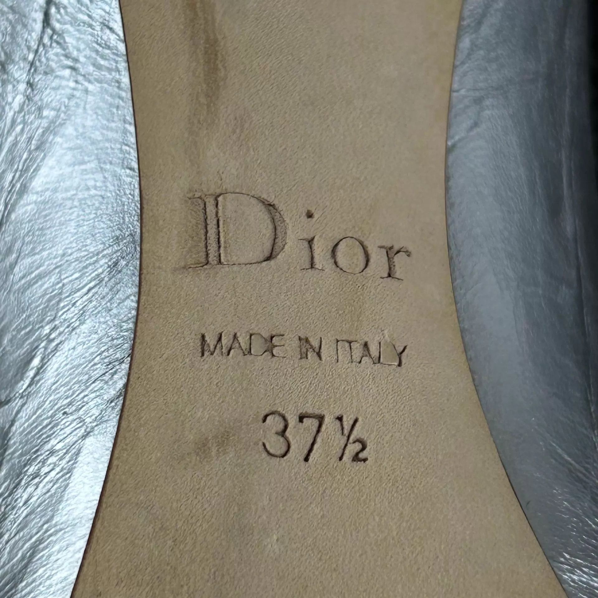 Dior Dior Silver Pointed Toe Heels Size 37.5 HB6239 Size US 7 / IT 37 - 7 Thumbnail