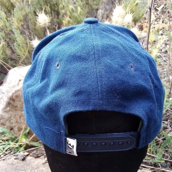 Nike × Vintage Vintage 90s Nike Logo Snap Back Hat Cap Size ONE SIZE - 4 Thumbnail