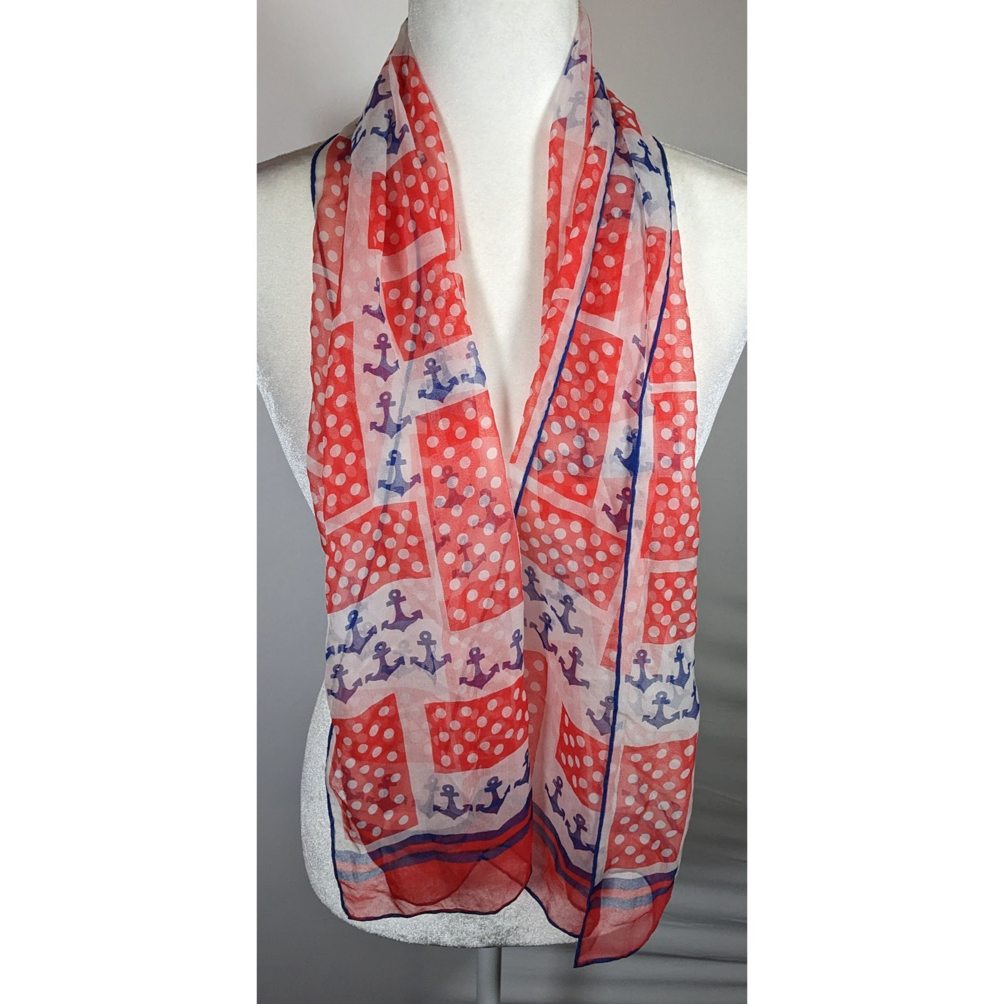 Other Vintage Japanese Nautical Themed Hand Rolled Lightweight Sca Size ONE SIZE - 5 Thumbnail