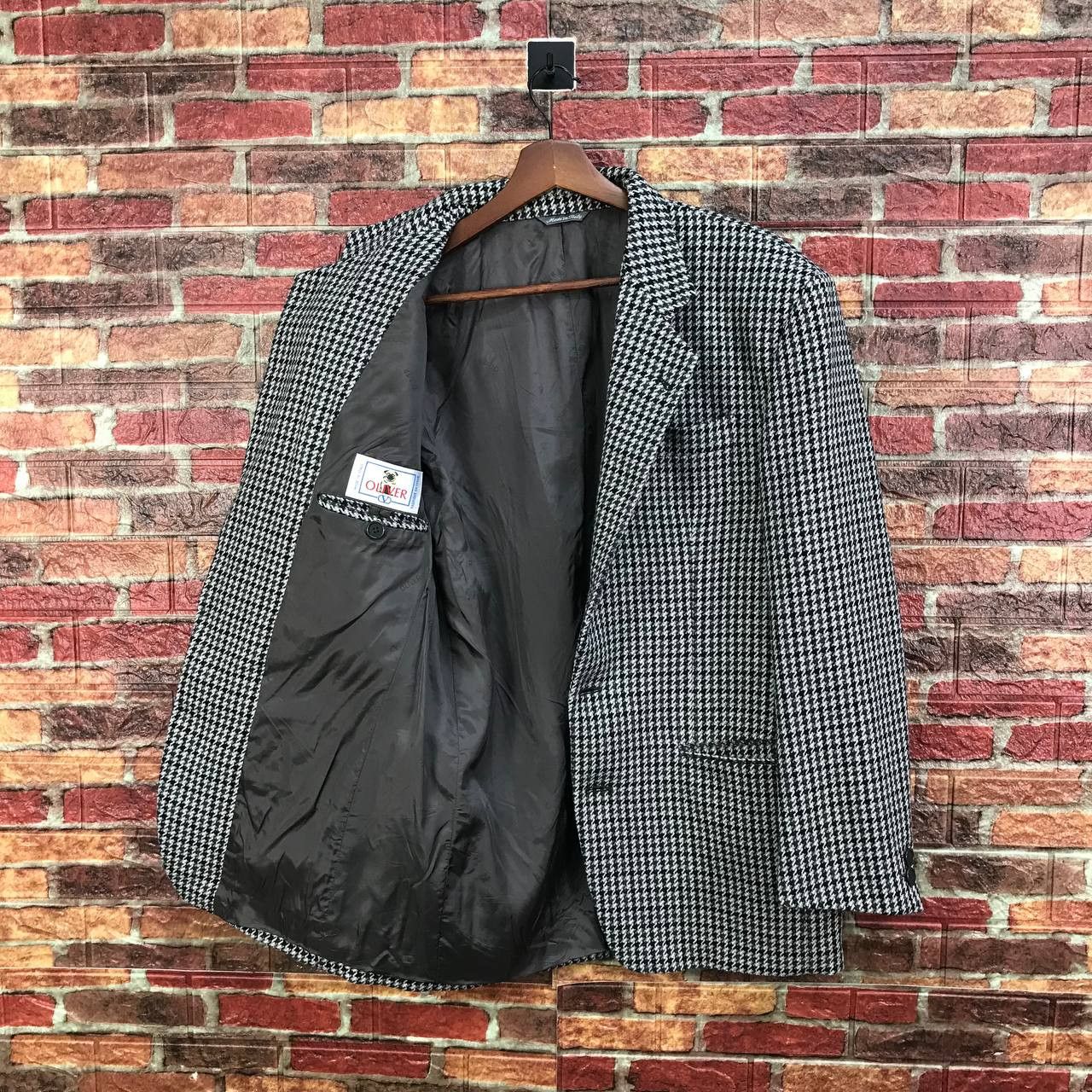Valentino ITALIAN DESIGNER-OLIVER VALENTINO HOUDSTOOTH BLAZER Size 48R - 10 Thumbnail