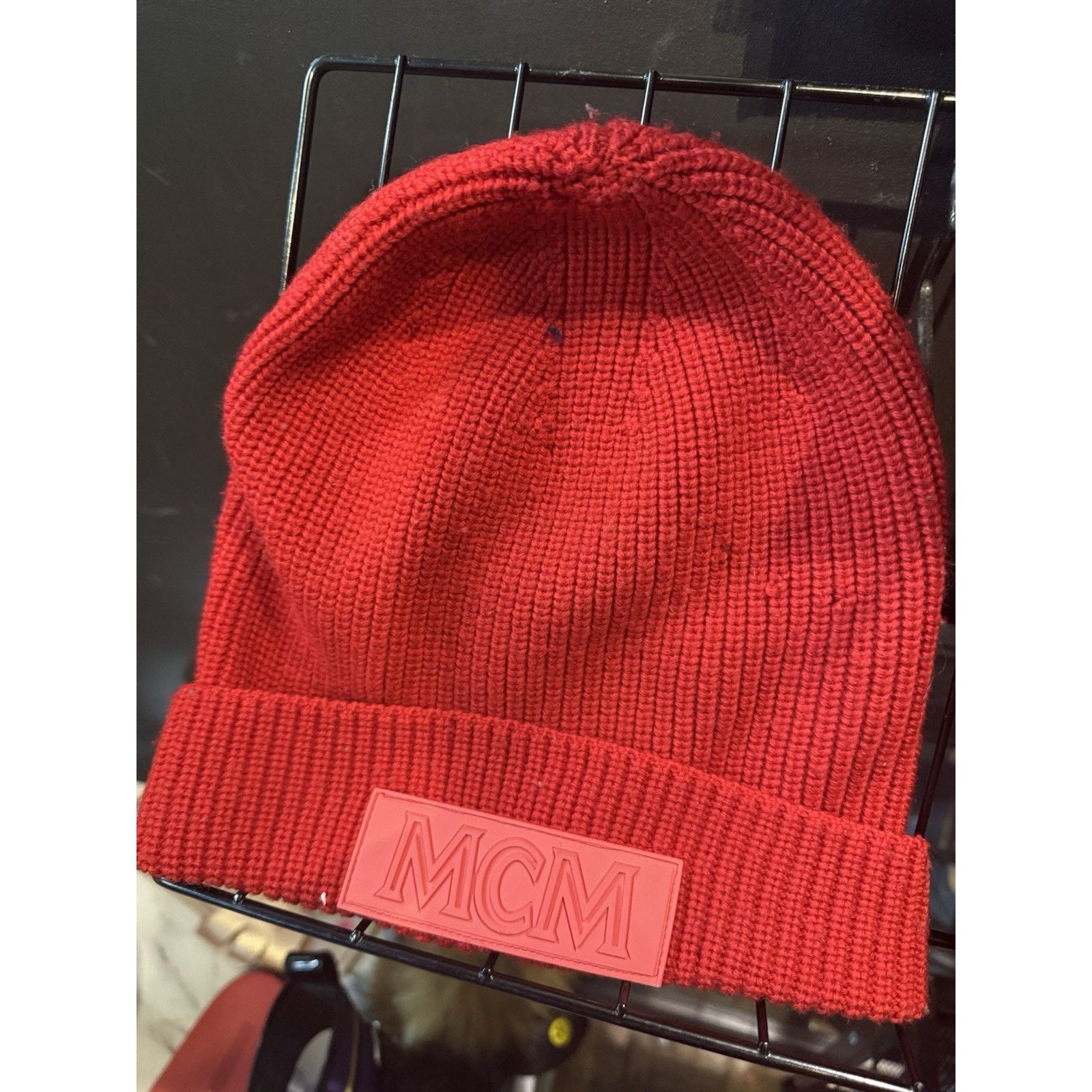 MCM MCM Logo Patch Merino Wool Beanie luxury knit hat Size ONE SIZE - 1 Thumbnail
