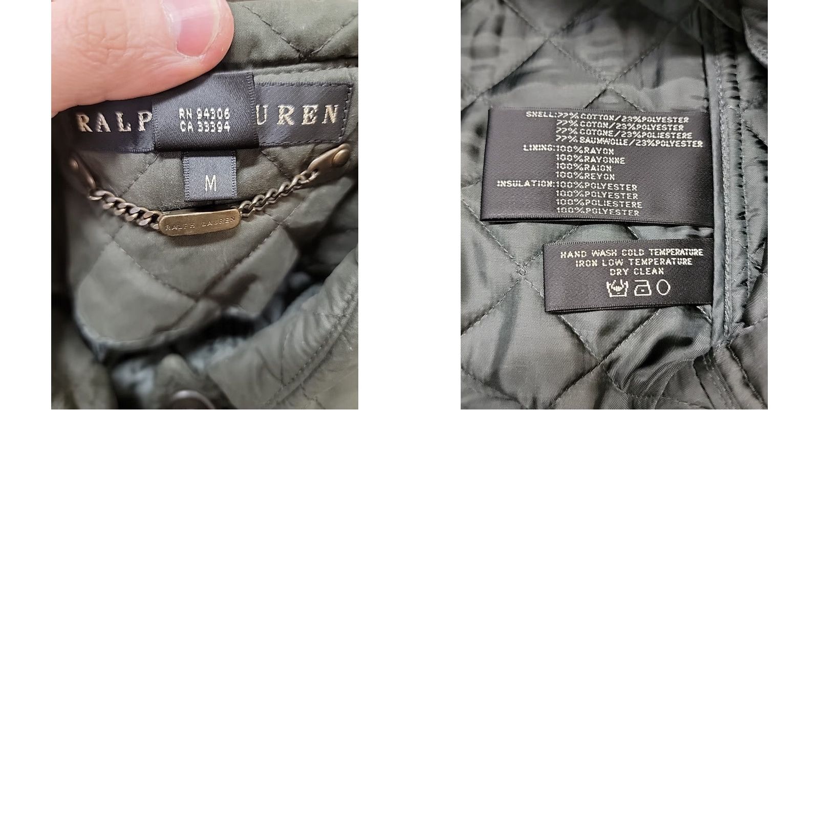 Ralph Lauren VINTAGE Ralph Lauren Black Label LONG Quilted Coat Jacket Green Sz Medium Woman Jacket Size M / US 6-8 / IT 42-44 - 8 Thumbnail