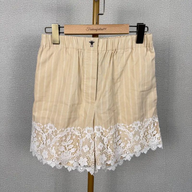 Dior Dior Beige Cotton Women’s Shorts 0089 Size 23" - 1 Thumbnail