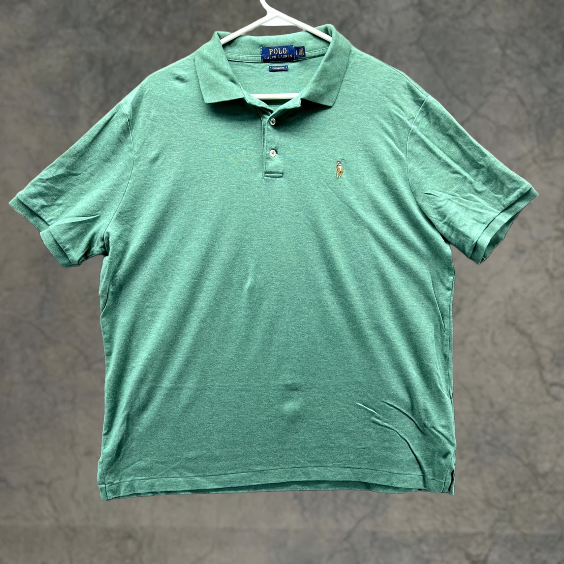 Polo Ralph Lauren Polo Ralph Lauren Polo Shirt Mens L Green Classic Fit Casual Short Sleeve Vintage Rugby Size US L / EU 52-54 / 3 - 1 Thumbnail