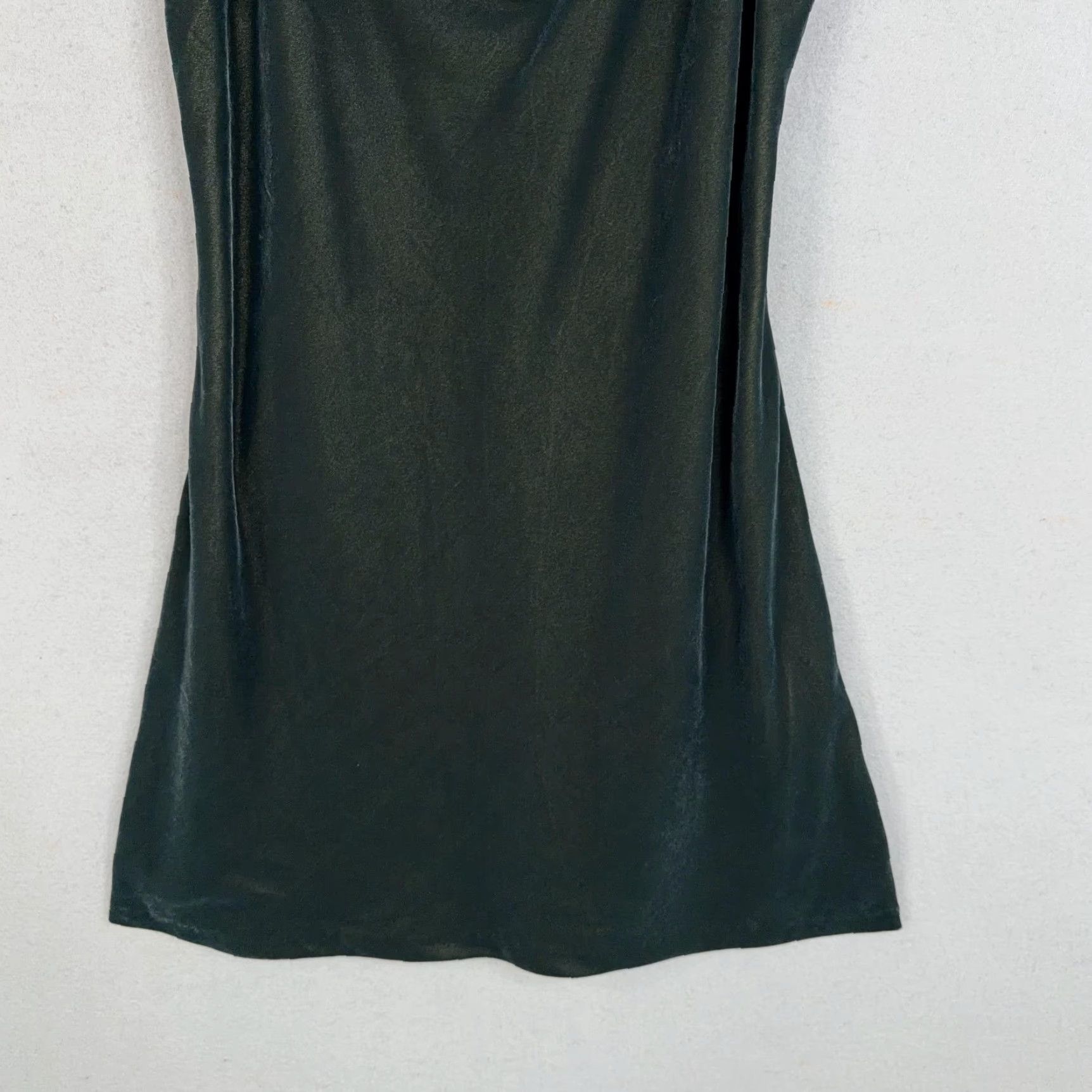 Banana Republic Banana Republic Dress Womens Small Green Velvet Cowl Neck Strappy Slip Mini Party Size S / US 4 / IT 40 - 3 Thumbnail