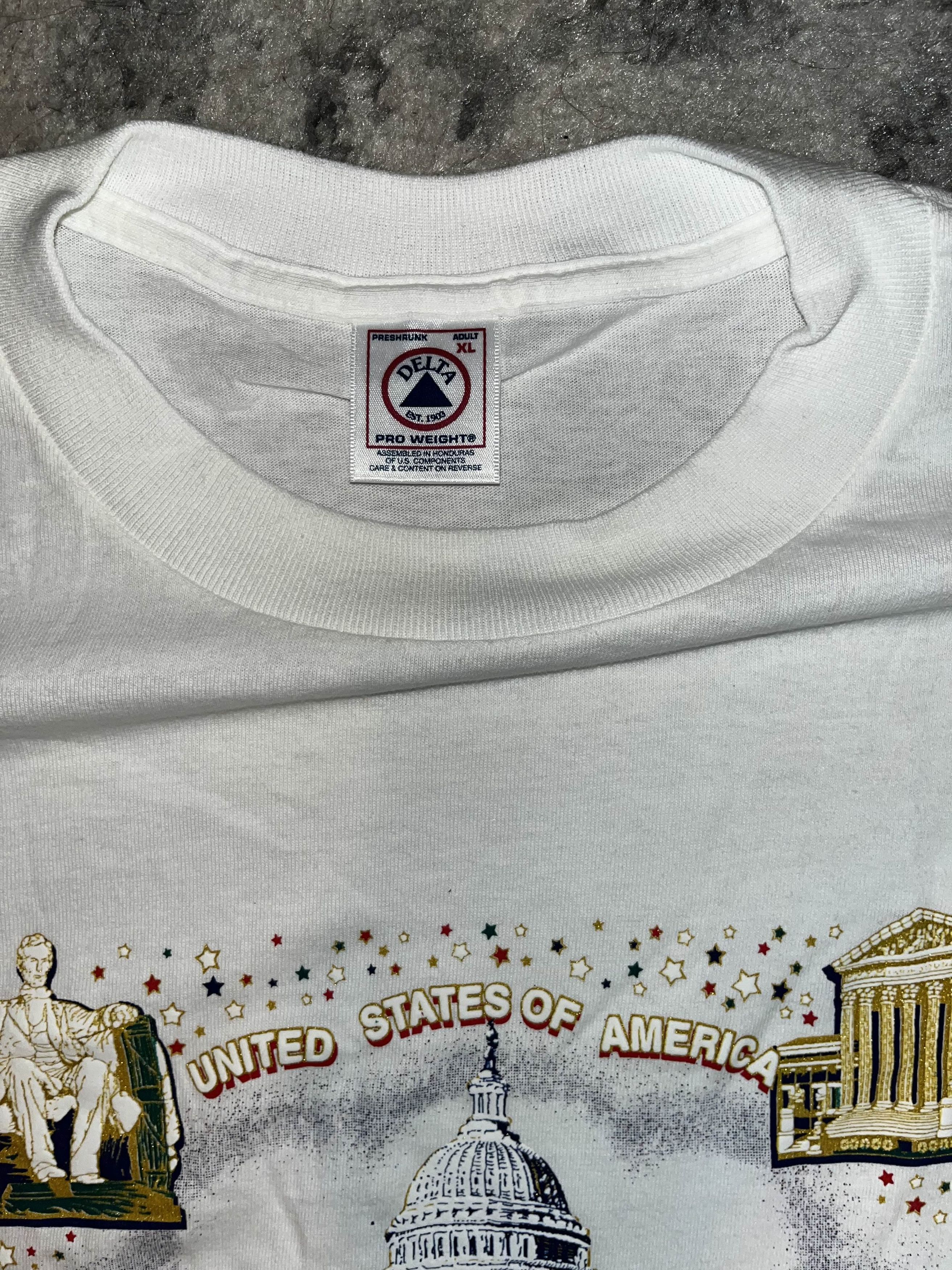 Vintage Vintage 90s Washington D.C. Puff Print Graphic Shirt Size US XL / EU 56 / 4 - 3 Thumbnail