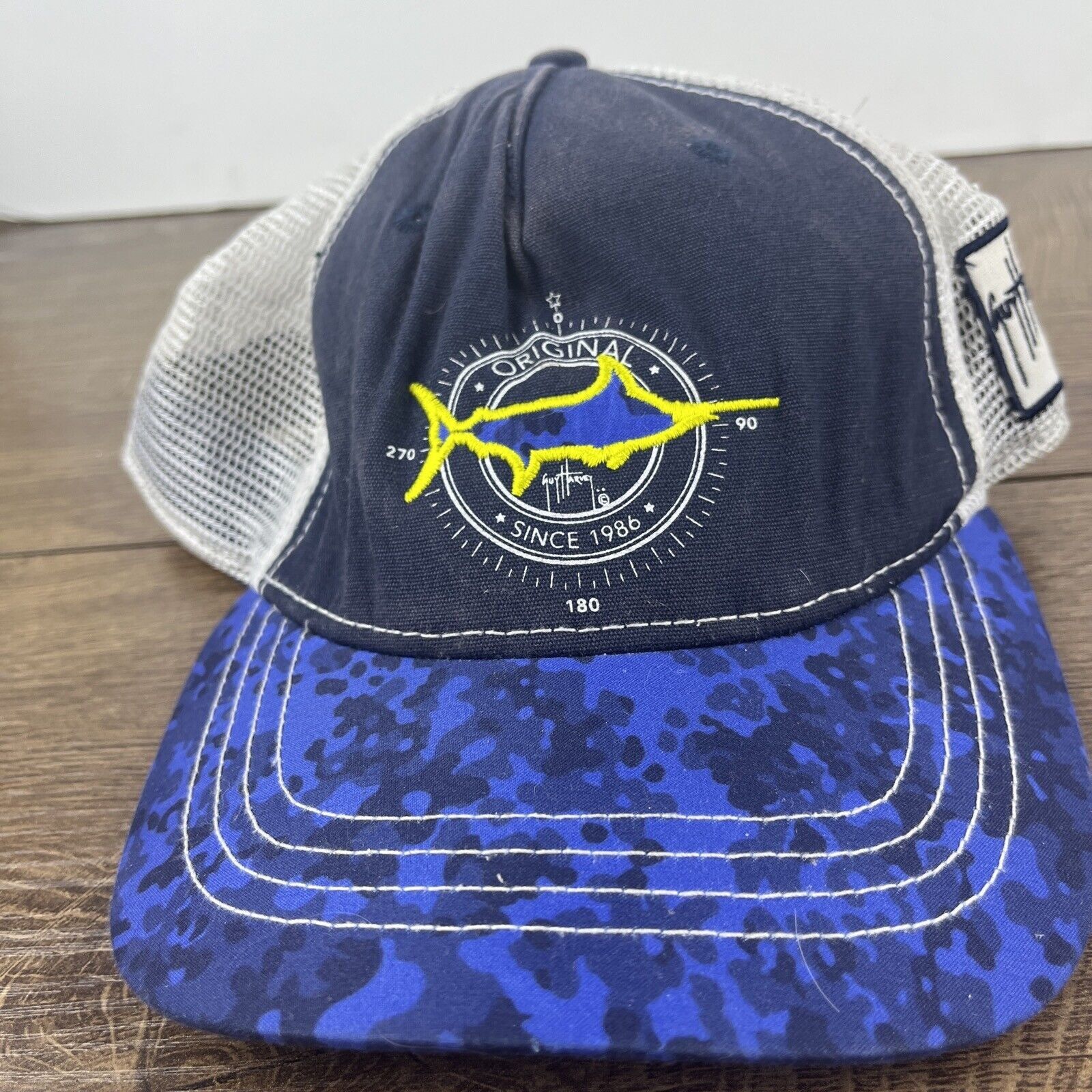 Guy Harvey Guy Harvey Hat Marlin Blue Hat Adjustable Adult Size Blue Ha Size ONE SIZE - 2 Thumbnail