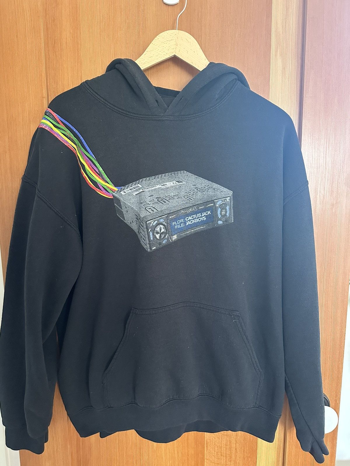 image of Travis Scott Jack Boys Cord Cutters Hoodie in Black, Men's (Size Medium)