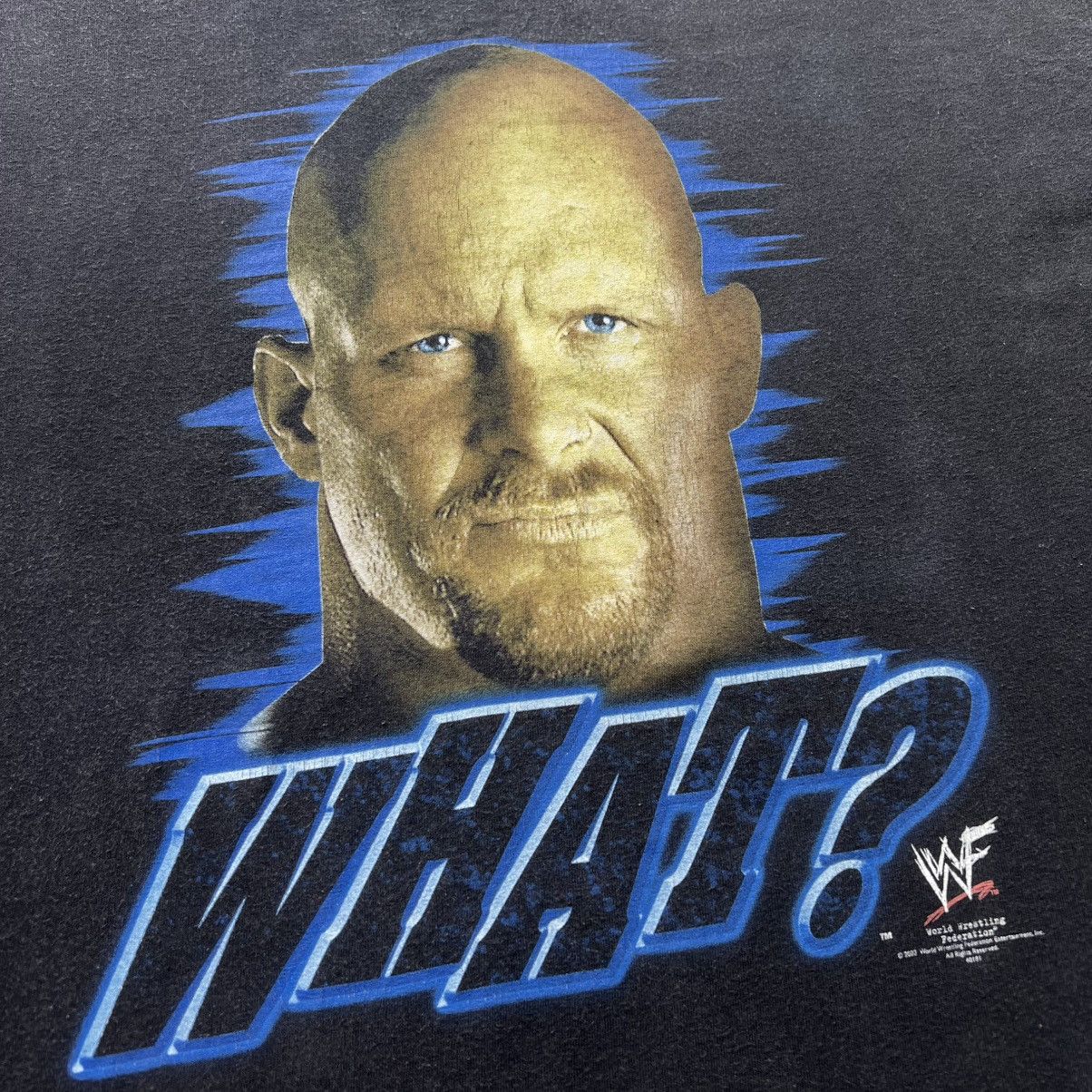 Vintage VTG 2002 Stone Cold Steve Austin What? Wrestling Tee Shirt Size US XL / EU 56 / 4 - 4 Thumbnail