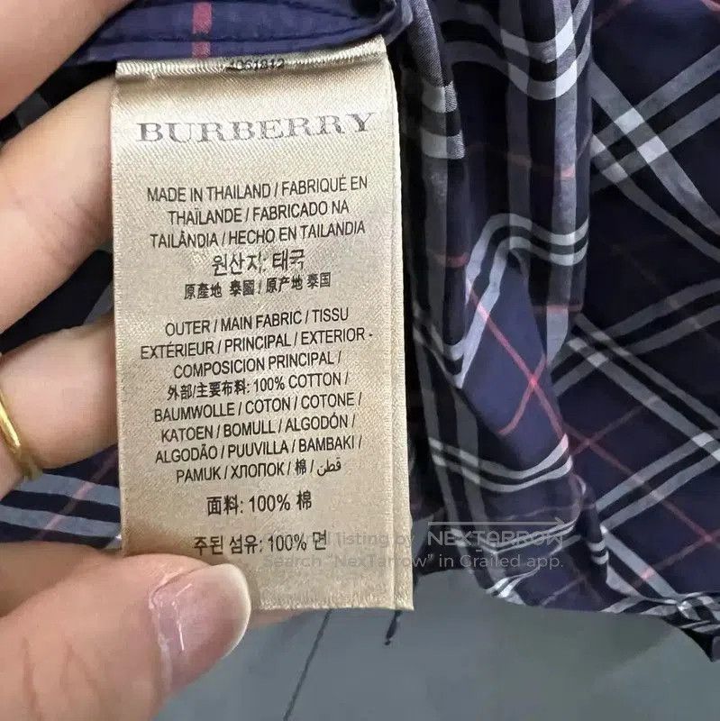 Burberry Burberry Men's Blue Plaid Long Sleeve Shirt. Size US M / EU 48-50 / 2 - 4 Thumbnail