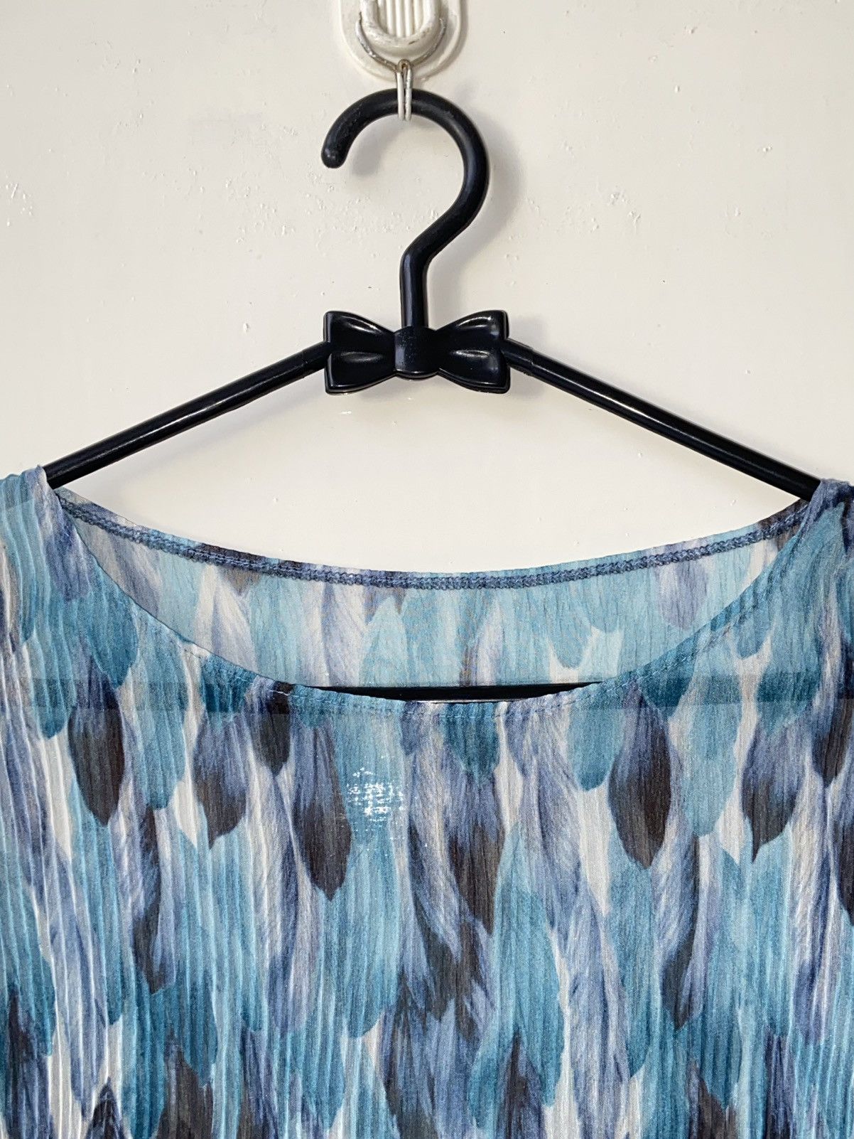 Designer × Japanese Brand PLEATSME Blue Pleats Long Sleeve T-shirt Size US XS / EU 42 / 0 - 12 Thumbnail