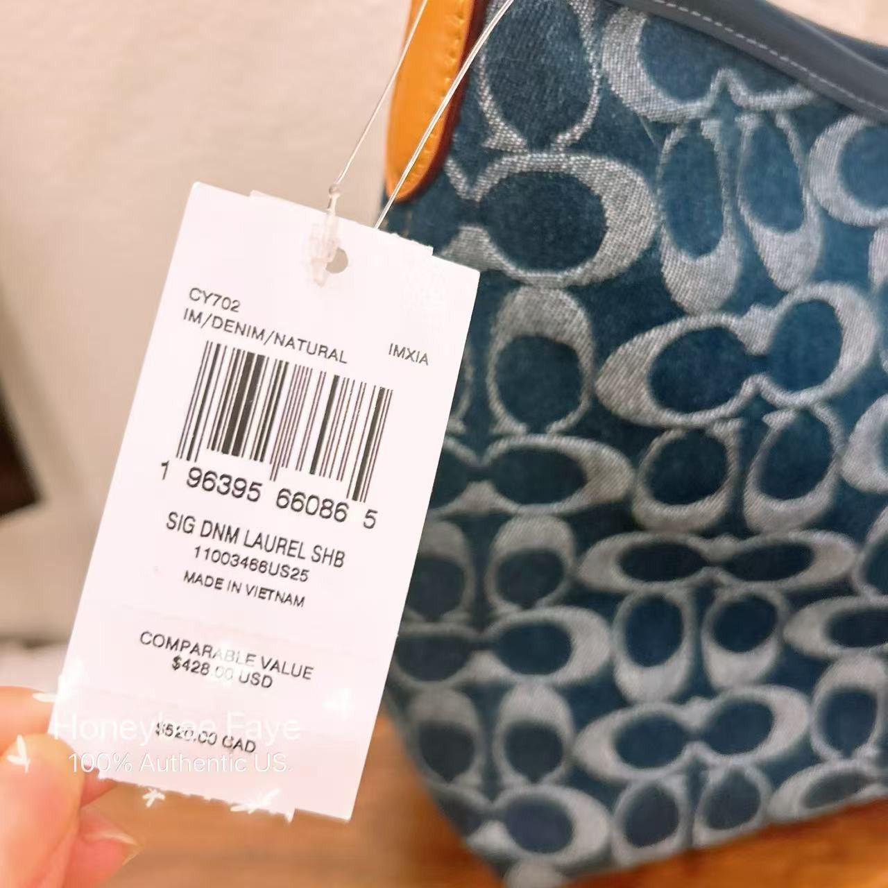 Coach Laurel Shoulder Bag In Signature Denim CY702 Size ONE SIZE - 8 Thumbnail