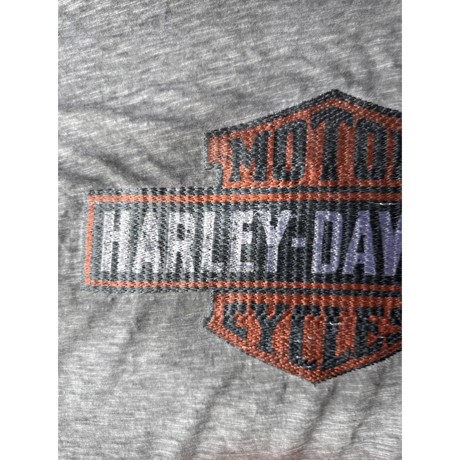 Harley Davidson Harley-Davidson Big Logo Shield Single Stitched T-Shirt XL Distressed Shirt Mens Regular Gray Cotton Logo Motorcycle 90s? Size US XL / EU 56 / 4 - 4 Thumbnail