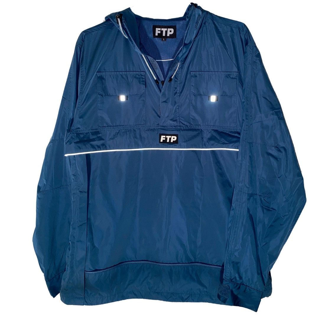 image of Fuck The Population Ftp Reflective Navy Pullover, Men's (Size Large)