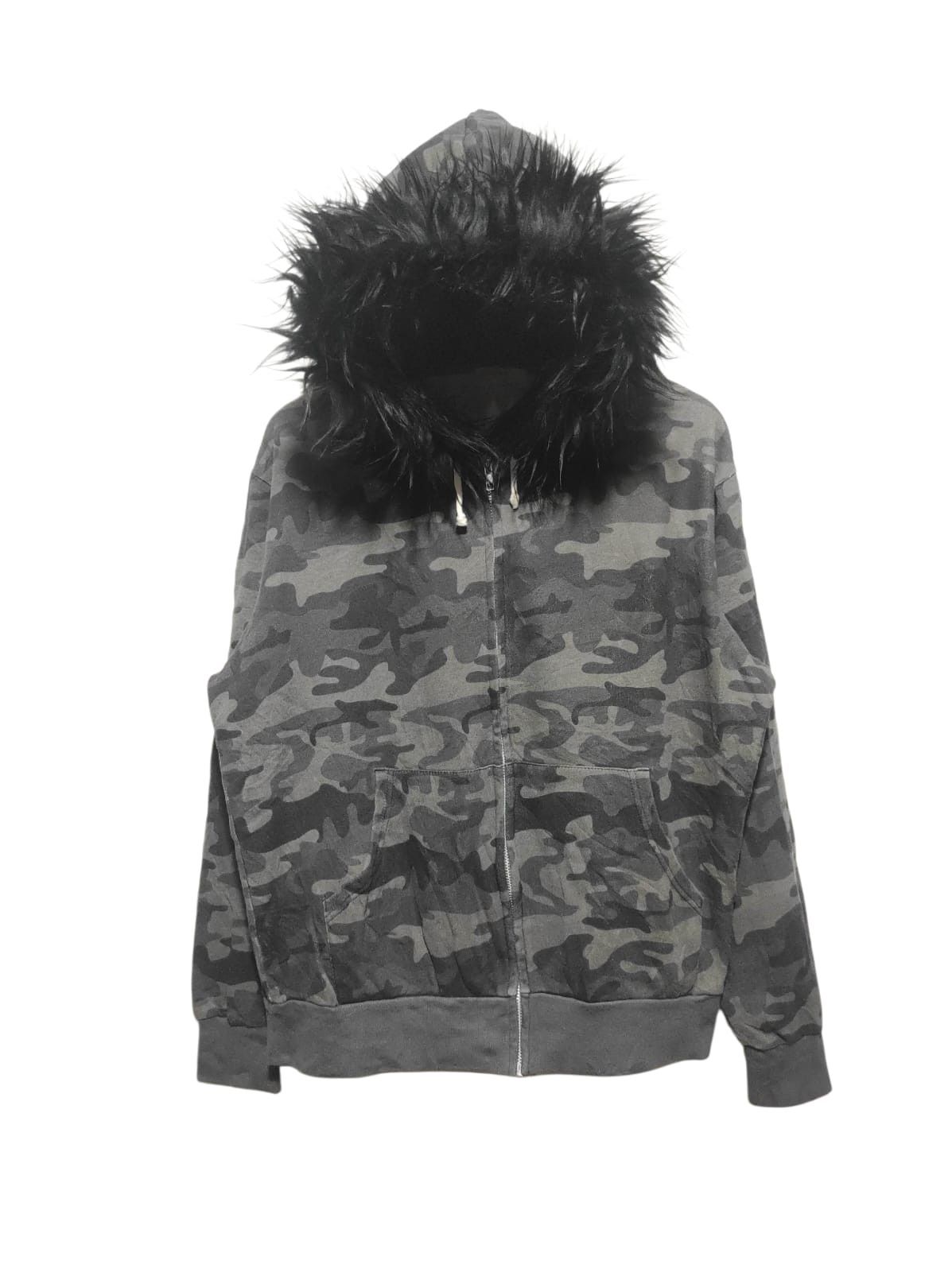 Hysteric Glamour Back Number Camo Zip Fur Hoodie LGB IfSixWasNine style Size US XL / EU 56 / 4 - 1 Thumbnail
