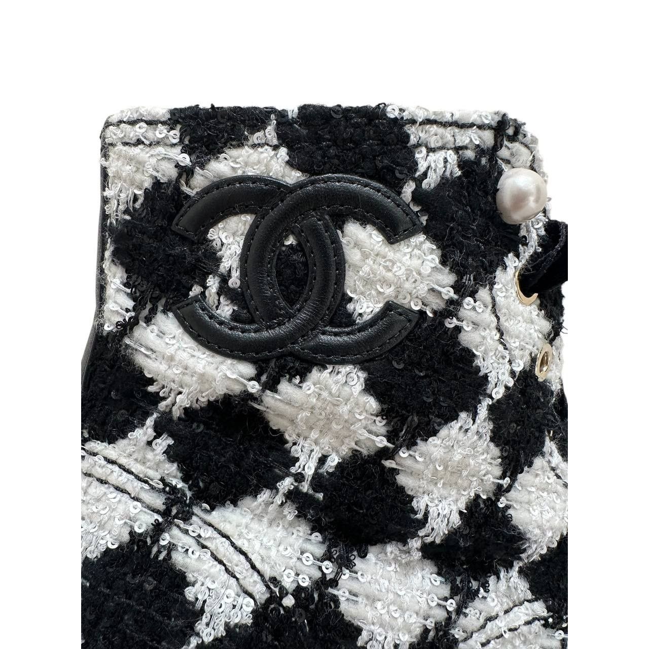 Chanel NWOB Chanel Grosgrain Tweed Combat Boots - Sz 41 Size US 11 / IT 41 - 7 Thumbnail