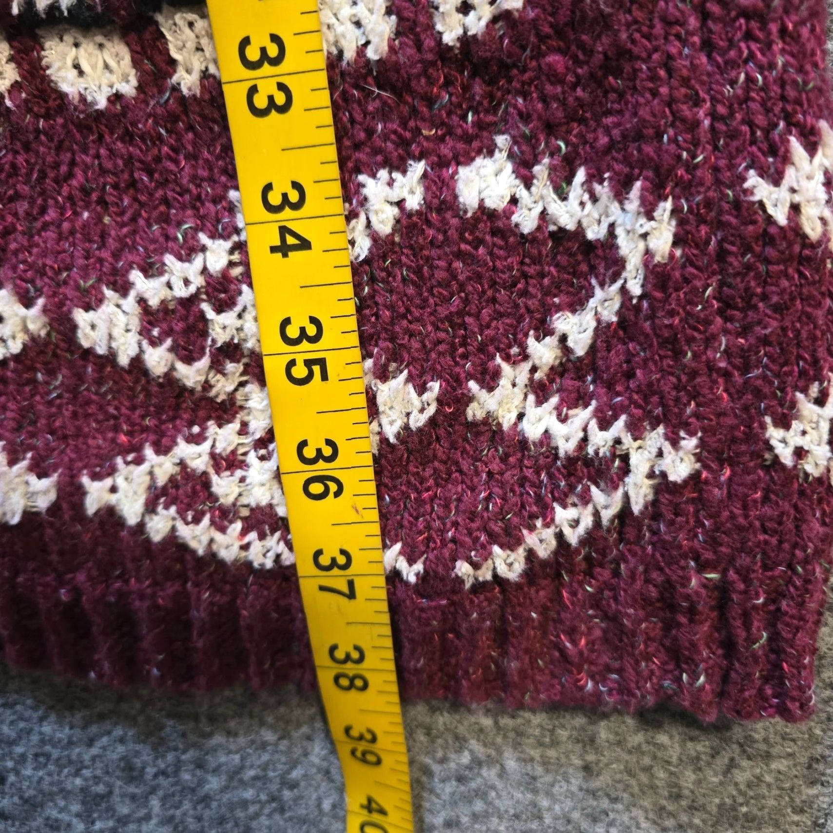 J. Jill VINTAGE J Jill Cardigan Womens XL Red Burgundy Aztec Long Duster Sweater Capsule Size XL / US 12-14 / IT 48-50 - 6 Thumbnail