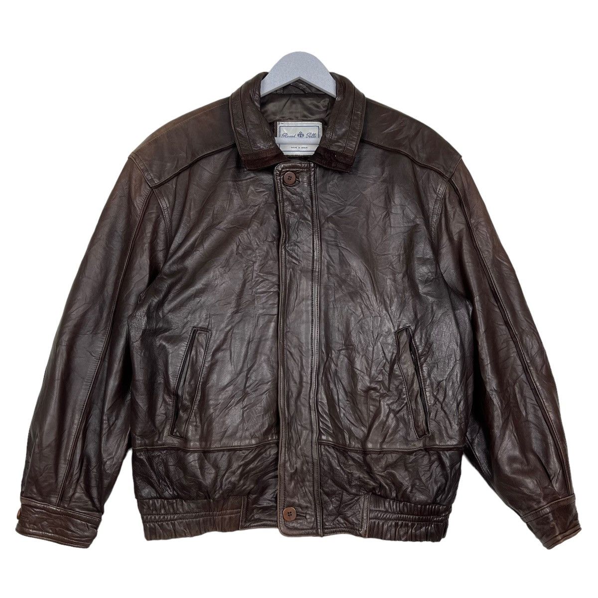 Designer 🔥 VINTAGE RICARD PELLS LEATHER JACKET MADE IN SPAIN Size US M / EU 48-50 / 2 - 1 Thumbnail
