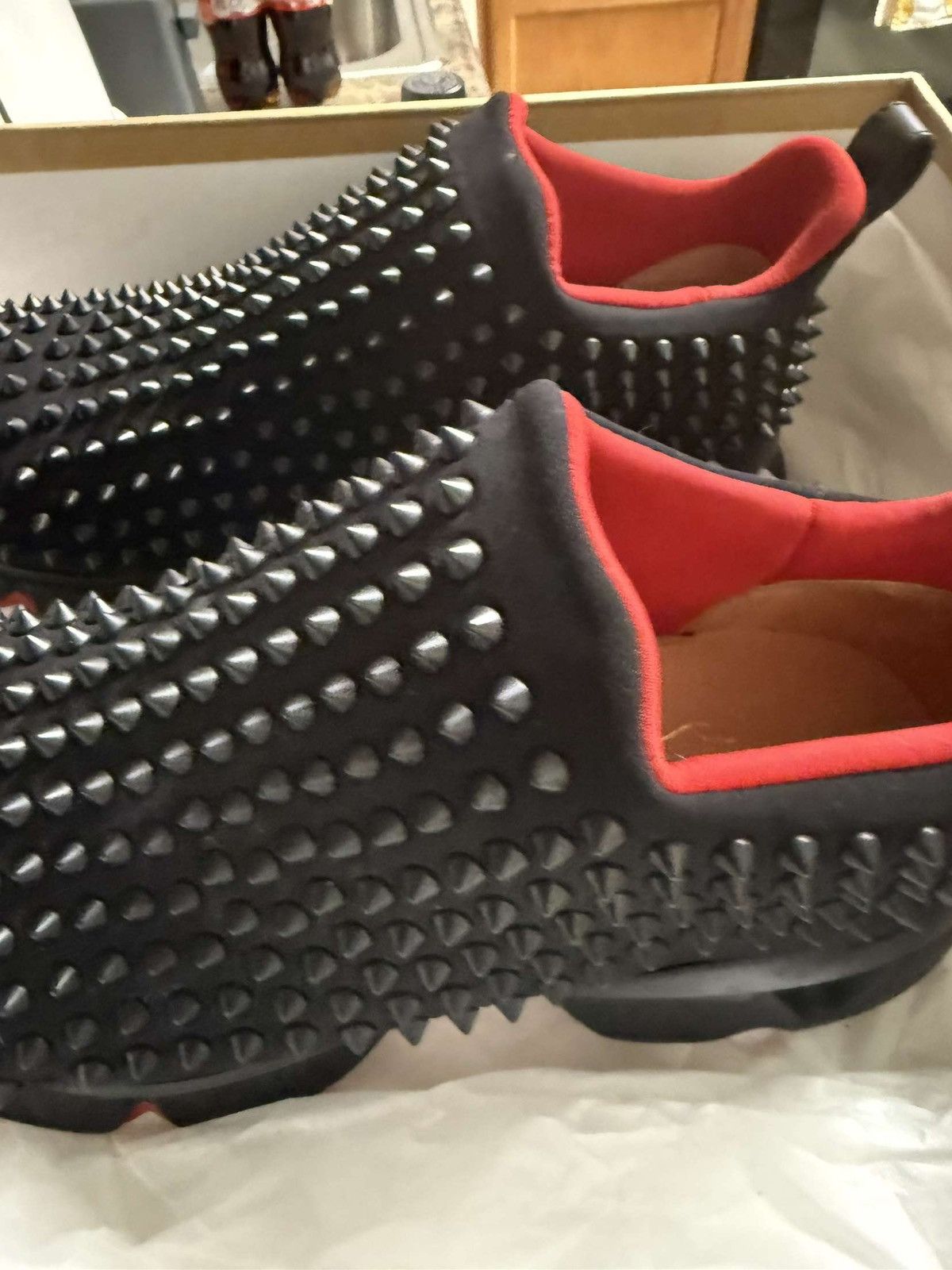 Christian Louboutin *BARELY WORN* Christian Louboutin Red-Bottom Spike-Sock 30 Size US 8 / EU 41 - 6 Thumbnail