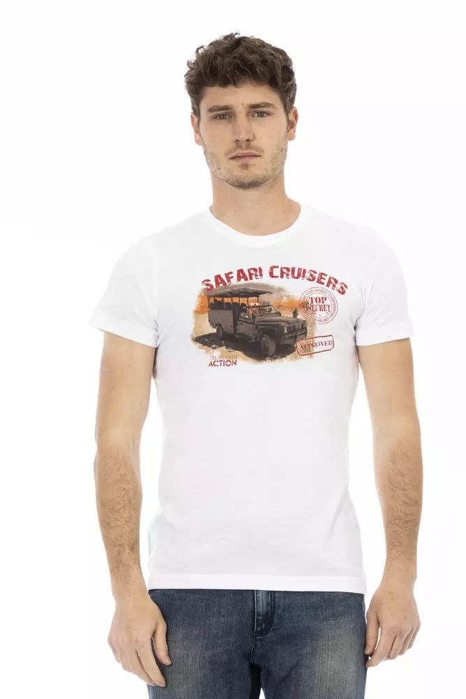 Trussardi Action White Cotton Tops & T-Shirt