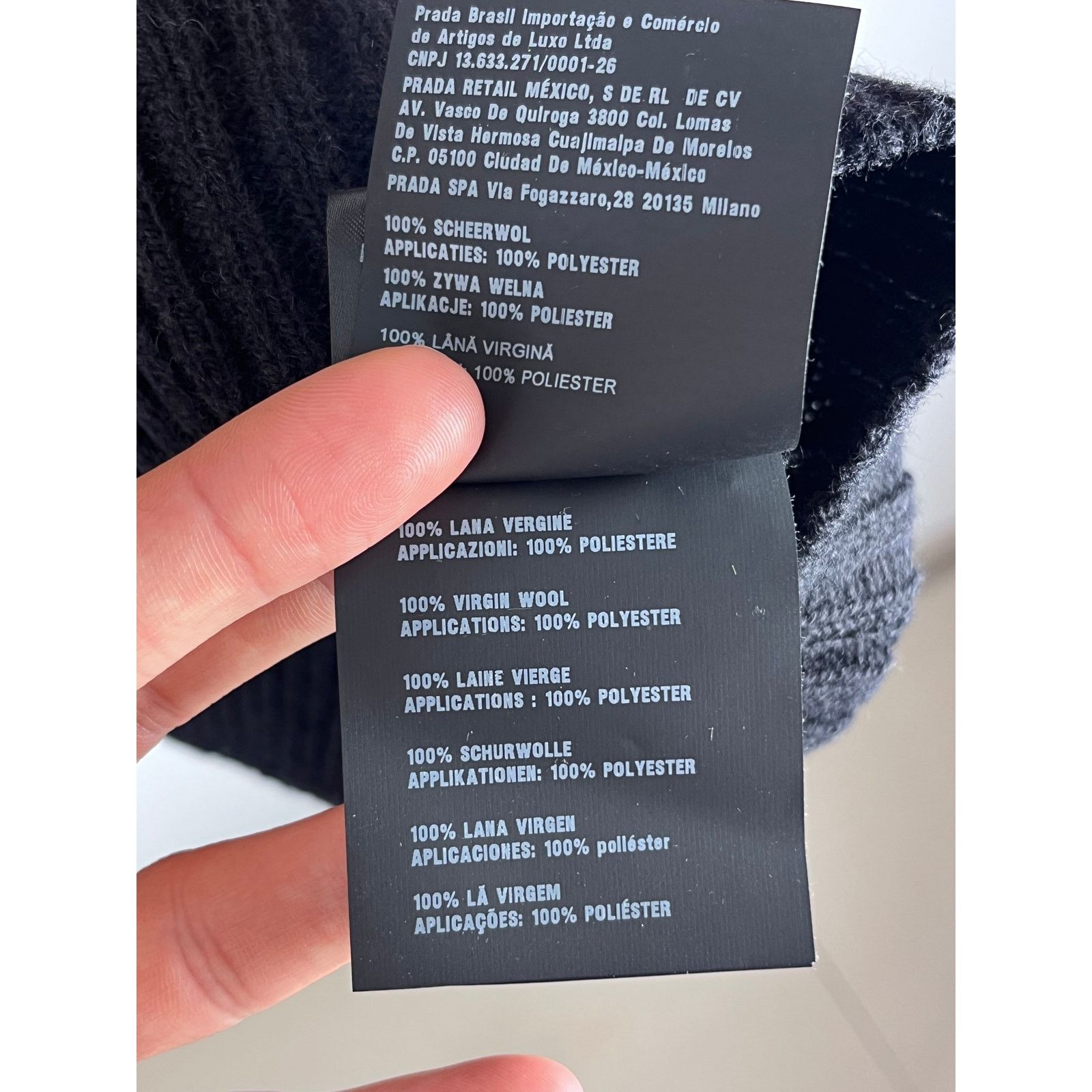 Miu Miu × Prada Prada sweater wool Italy designer luxury chest logo 2018 Size US XL / EU 56 / 4 - 11 Thumbnail