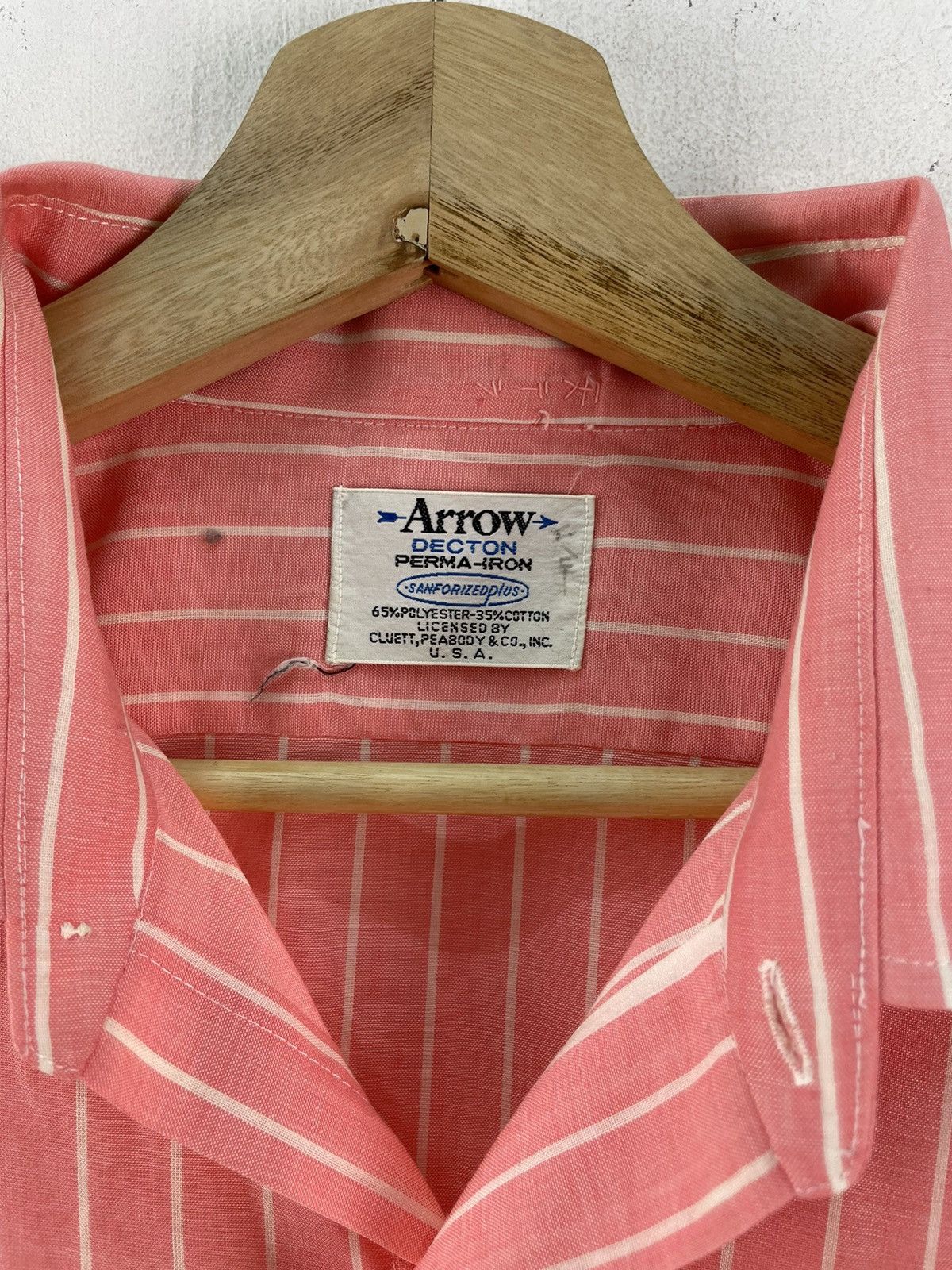 Arrow Vintage 50s Arrow Shirt Rockabilly Button Up Sanforized Plus Size US L / EU 52-54 / 3 - 3 Thumbnail