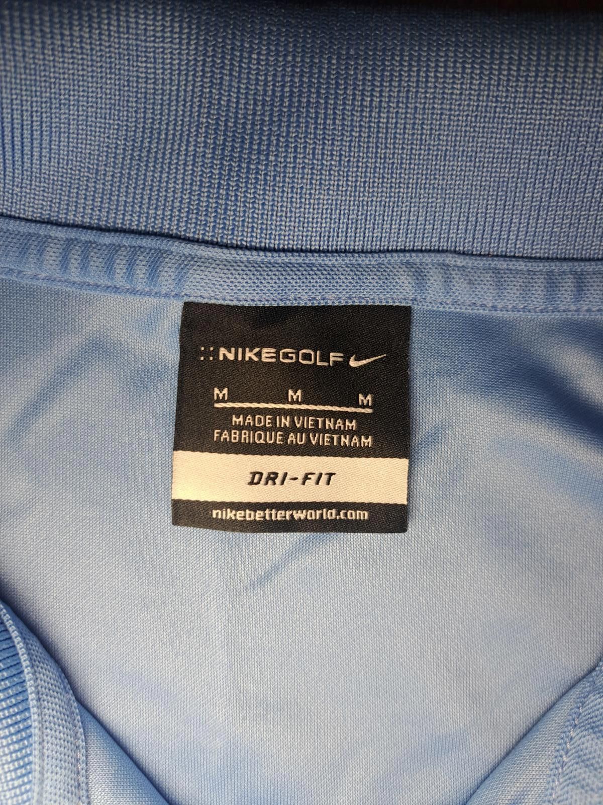 Nike GOLF NIke Polo Shirt Mens Medium Blue Dri Fit Size US M / EU 48-50 / 2 - 2 Thumbnail