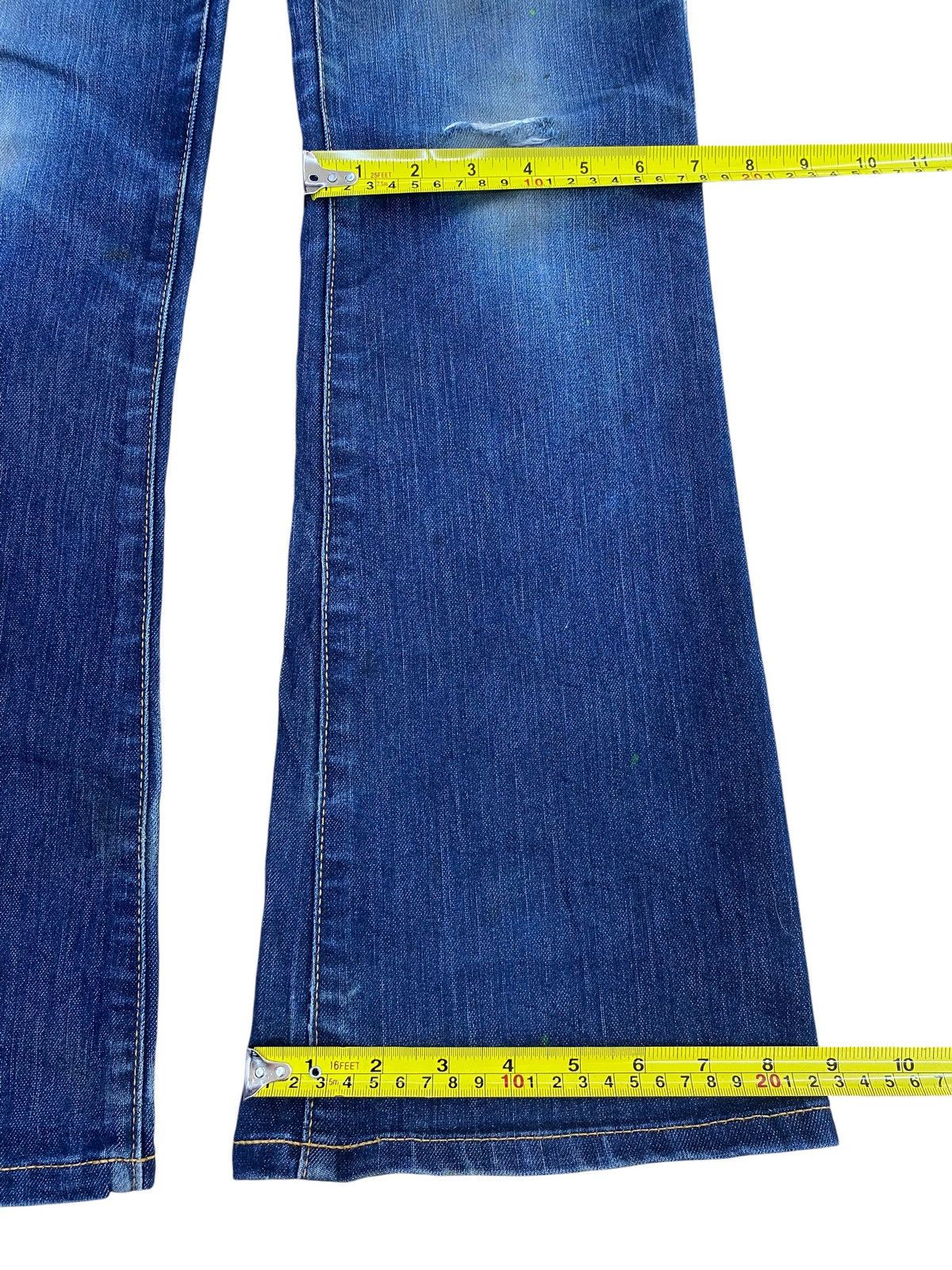 Edwin Vintage Edwin Faded Wash Ripped Style Flare Jeans Size US 30 / EU 46 - 8 Thumbnail
