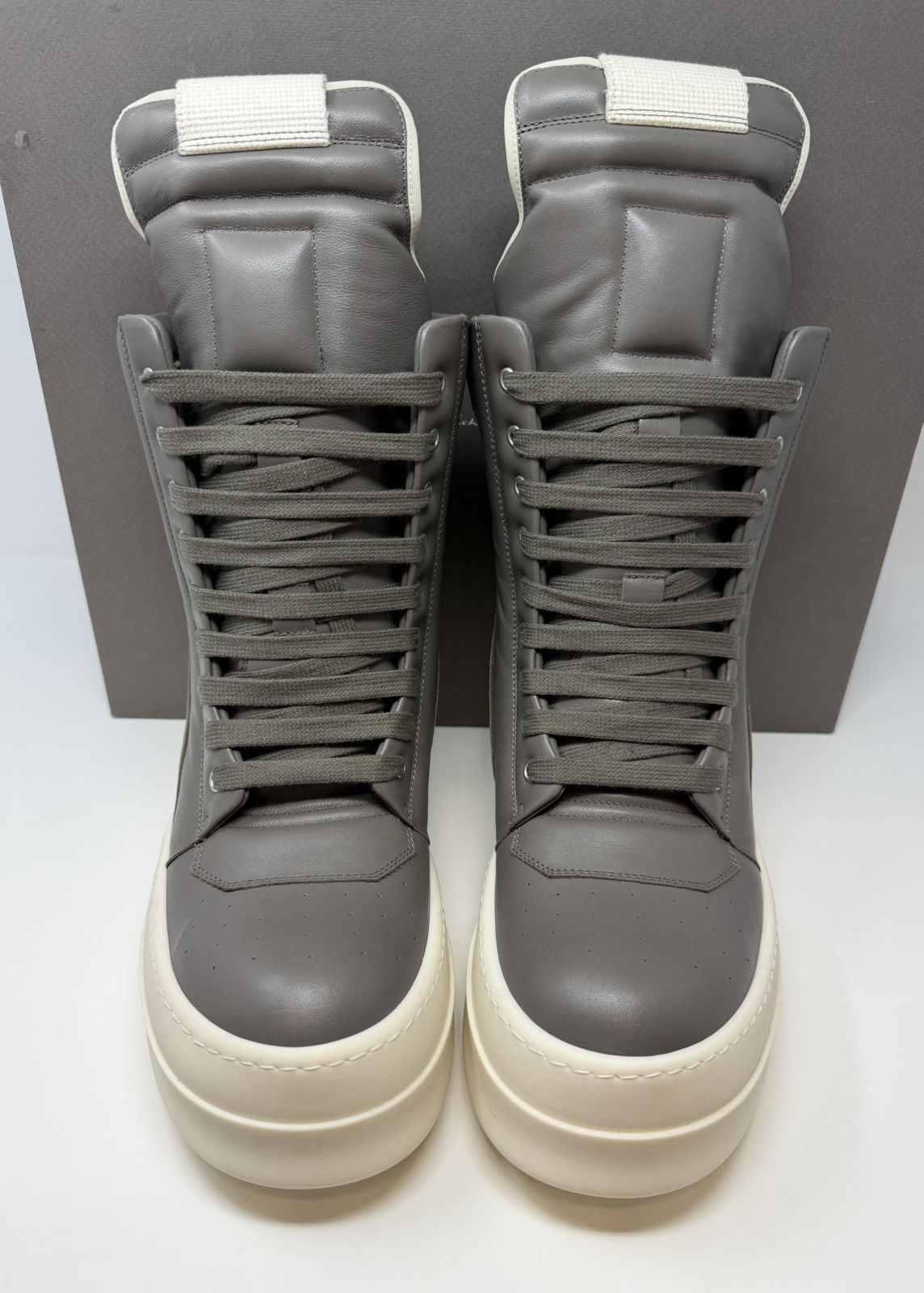 Rick Owens Rick Owens Runway Mega Geobasket High Sneaker Grey Size US 7 / EU 40 - 2 Thumbnail