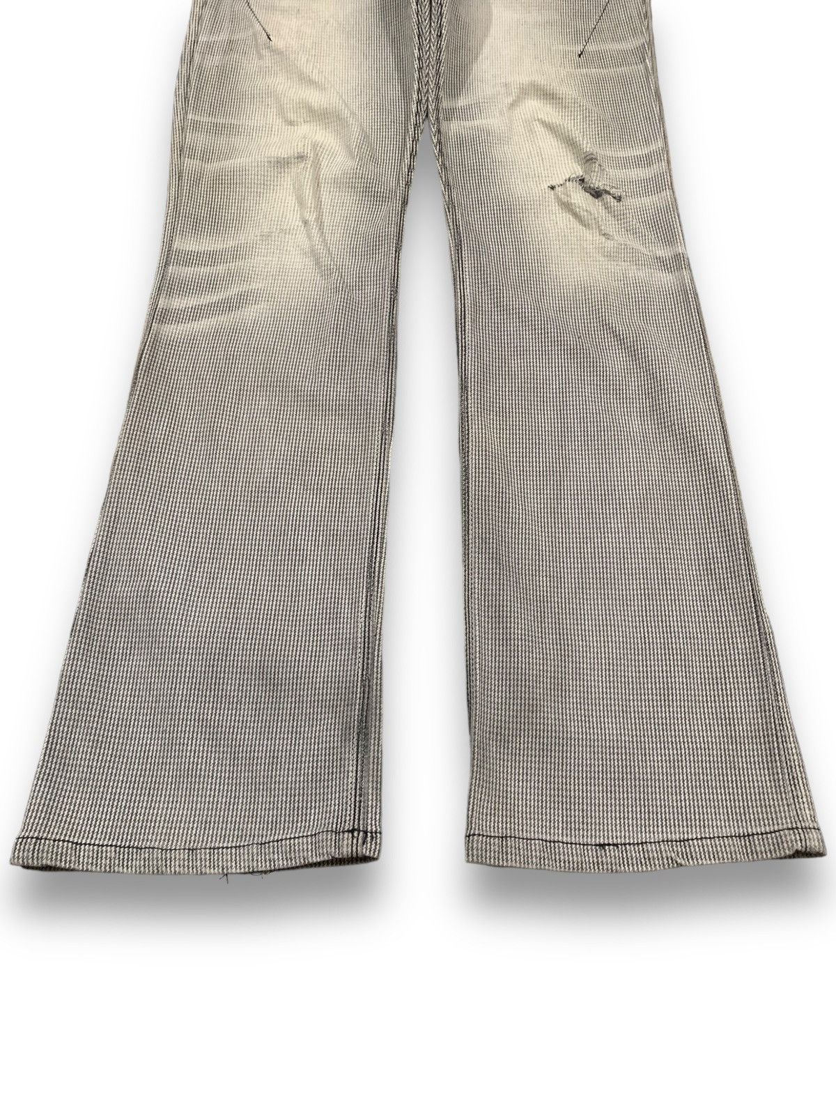 If Six Was Nine Japanese Brand Houndstooth Clawmark Faded Bootcut Punk Jeans Size US 34 / EU 50 - 8 Thumbnail