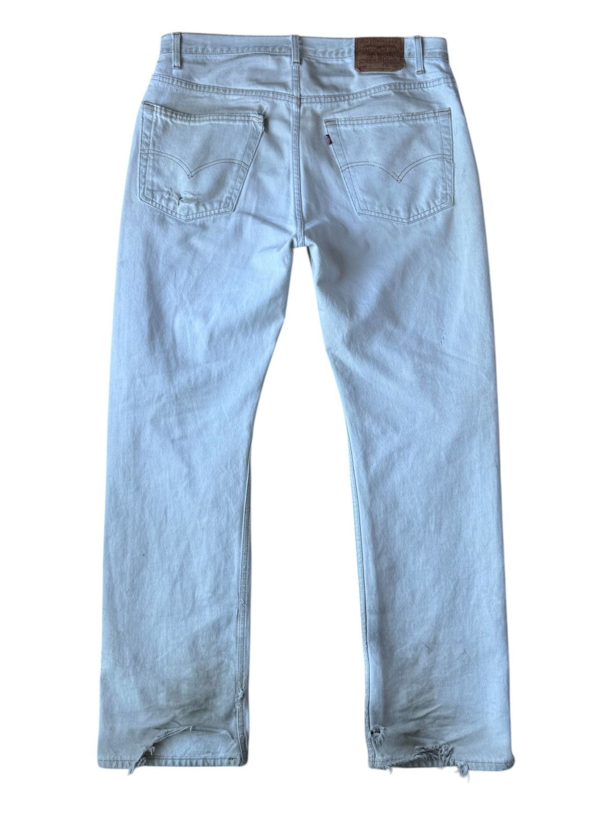 Levi's Vintage Clothing Levi’s 505 Vintage White Wash Distressed Ripped Rare Denim Size US 36 / EU 52 - 2 Thumbnail