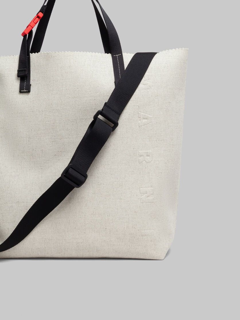 Marni o1w1db11125 Size :OS/Canvas Tribeca Shopper in White Size ONE SIZE - 4 Thumbnail