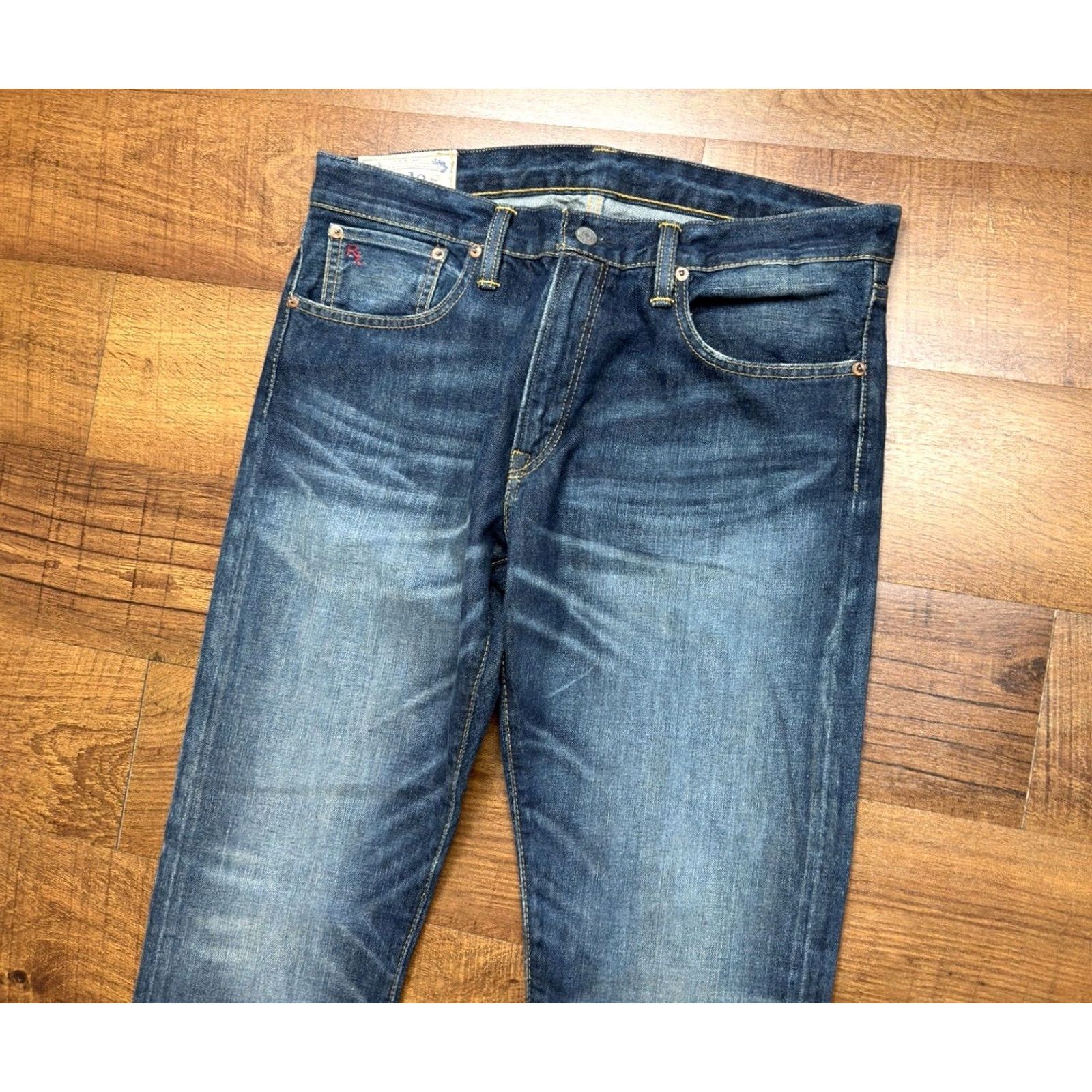 Polo Ralph Lauren Polo Ralph Lauren Jeans Mens Blue Varick Slim Straight Selvedge Denim 32X32 Jeans Slim Mens Blue Dark Wash 32 Inseam 5-Pocket Style Vintage: No Size US XS / EU 42 / 0 - 2 Thumbnail