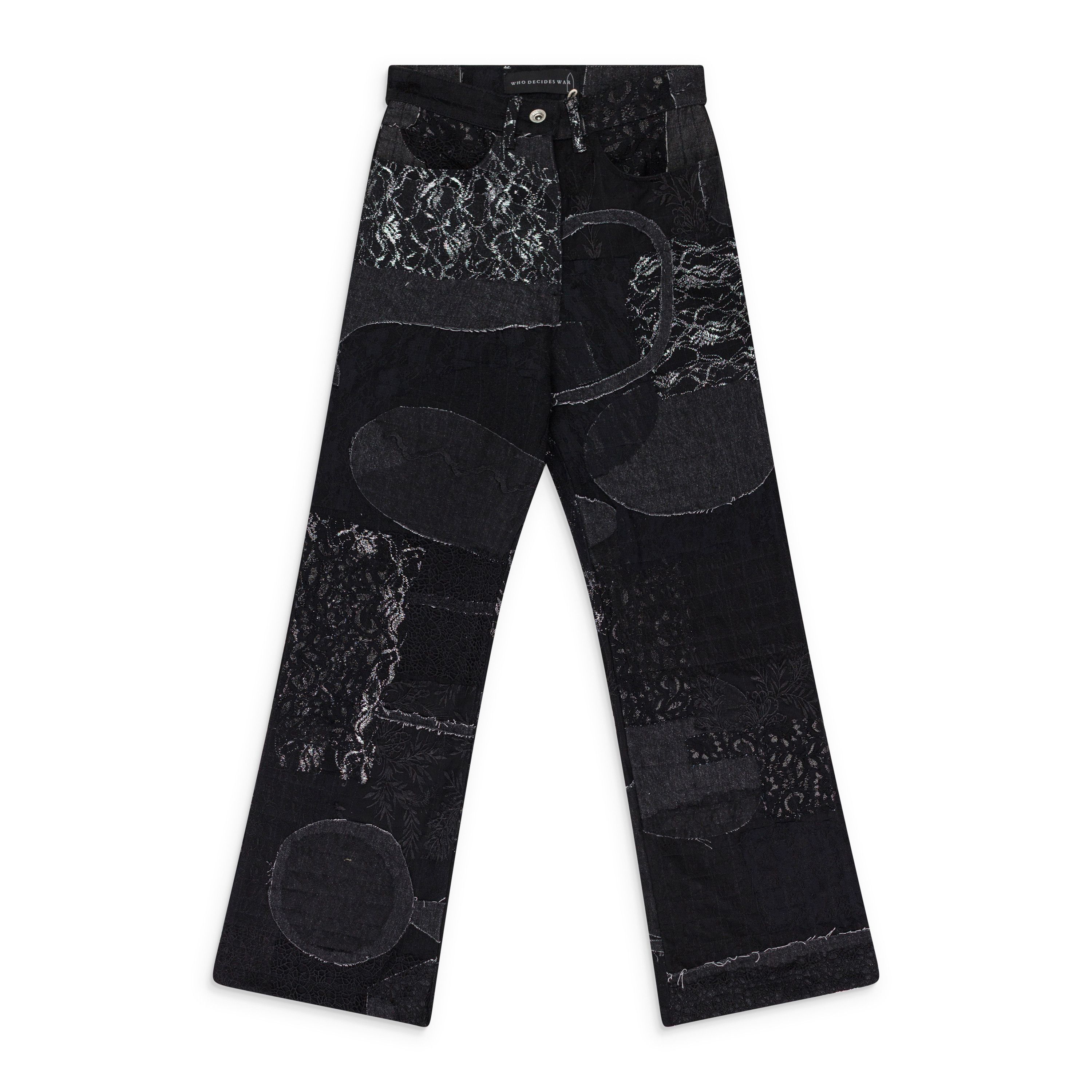 Who Decides War BLACK BORO GRID STRAIGHT JEANS SIZE 40